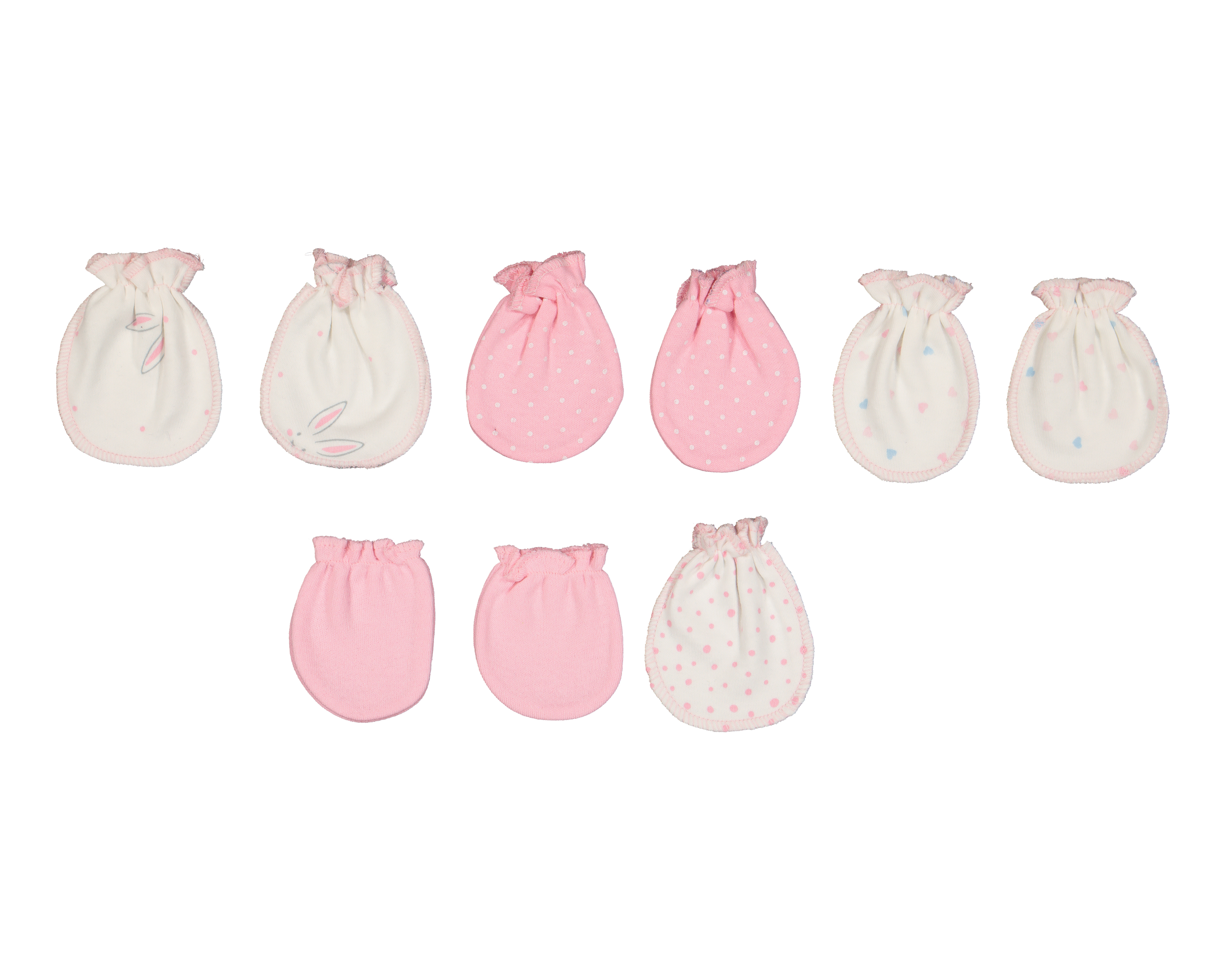 Guantes de Algodón Baby Colors para Bebé Niña 5 Pares