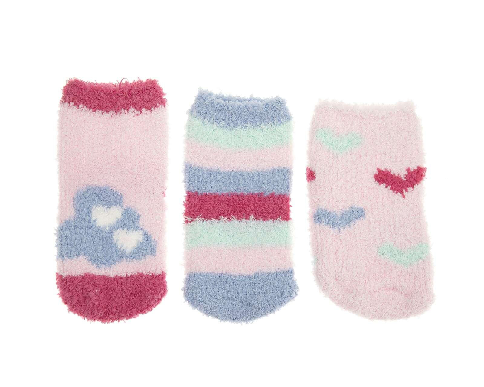 Calcetas Baby Colors Apeluchadas para Bebé Niña 3 Pares