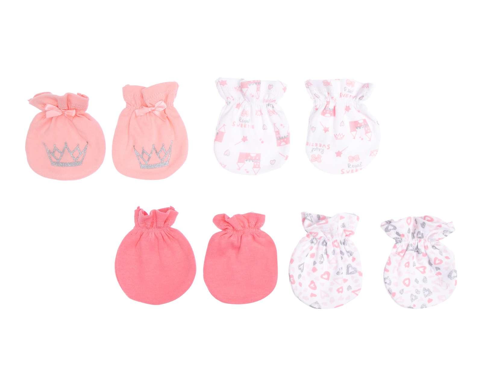 Guantes Baby Colors de Algodón para Bebé 4 Pares