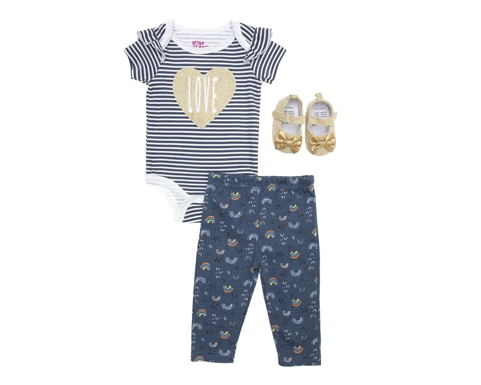 Conjunto con Pantalón Baby Colors para Niña 3 Piezas