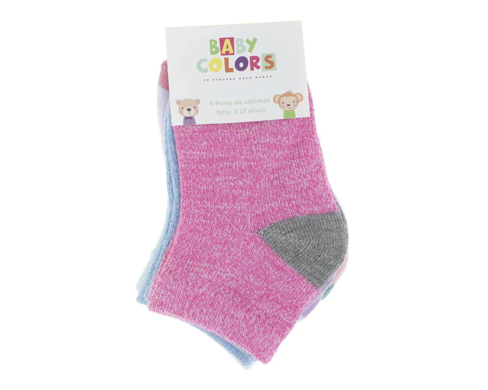 Foto 3 | Foto 3 | Calcetas Baby Colors para Bebé Niña 6 Pares