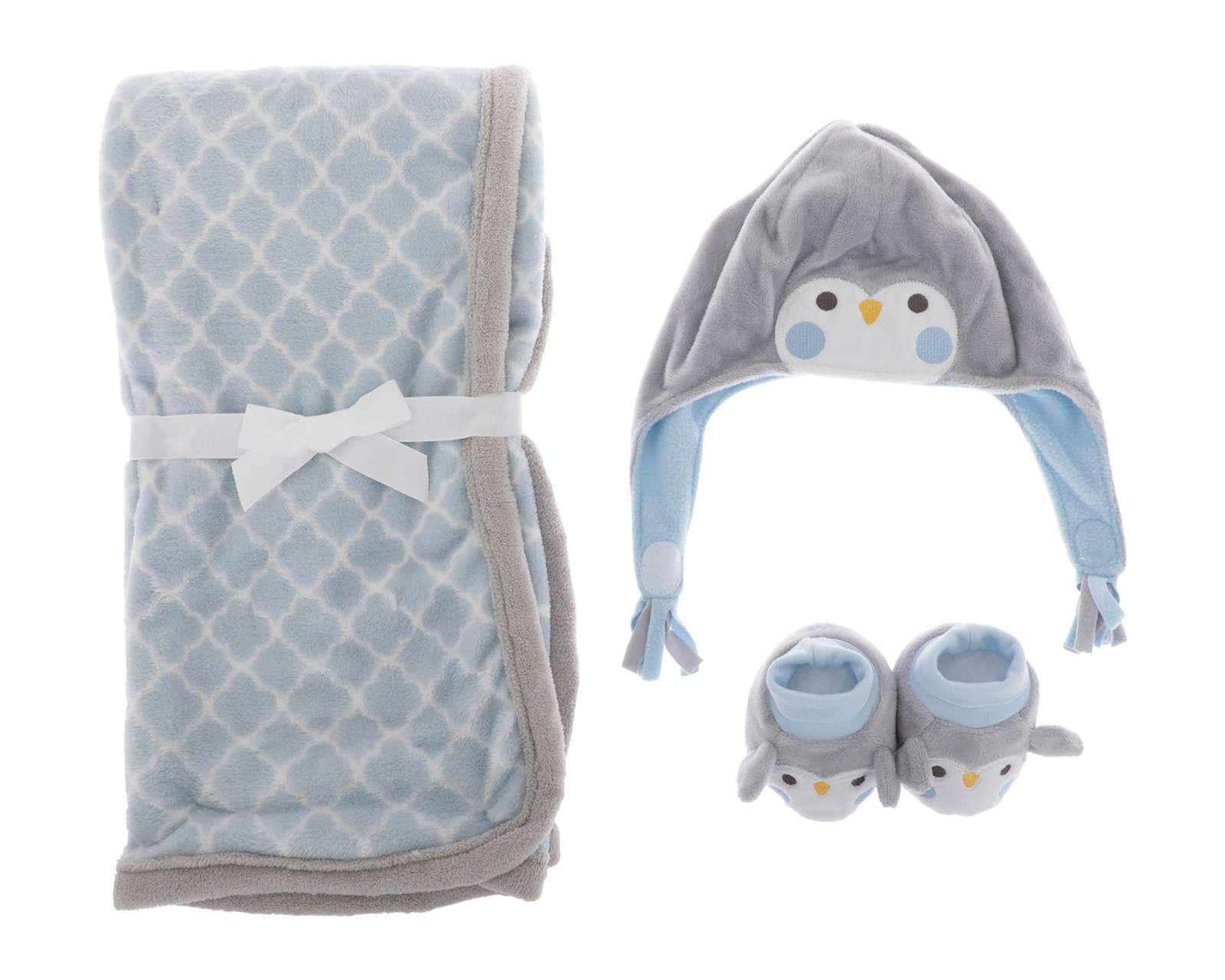 Foto 2 pulgar | Foto 1 | Cobertor, Gorro y Zapatos Baby Colors para Bebé Niño 3 Piezas