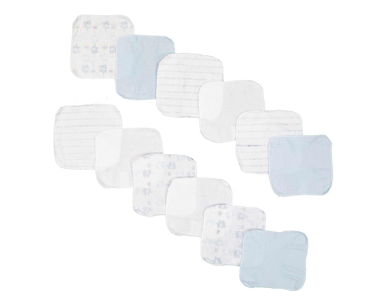 Foto 2 | Foto 2 | Toalla Facial Baby Colors Azul 12 Piezas