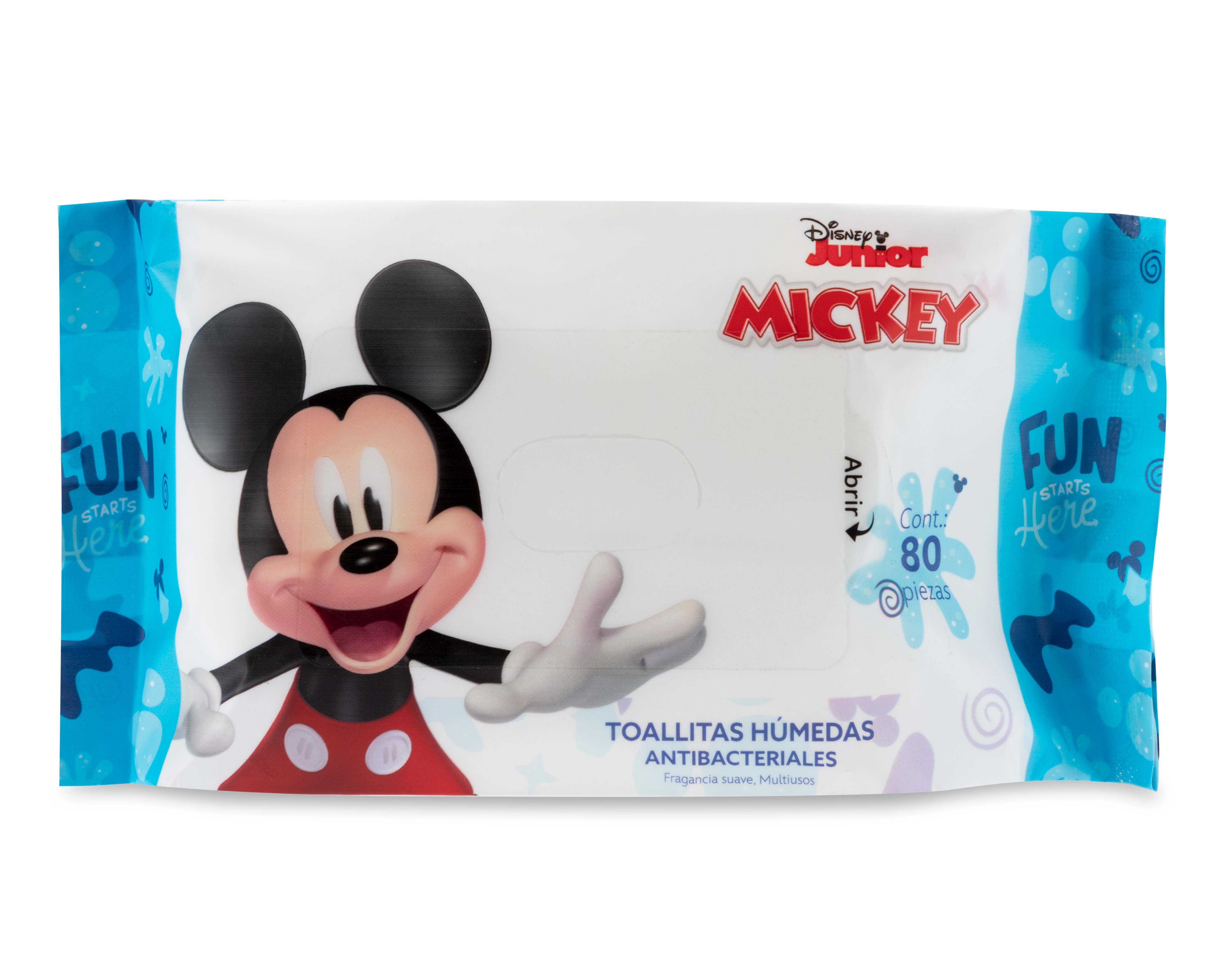 Toallitas Húmedas Disney Mickey Mouse Antibacteriales 80 Piezas