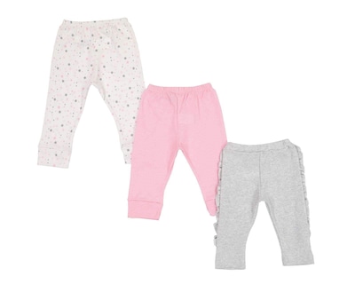 Foto 2 | Foto 2 | Pantalón Baby Colors de Algodón para Bebé Niña 3 Piezas