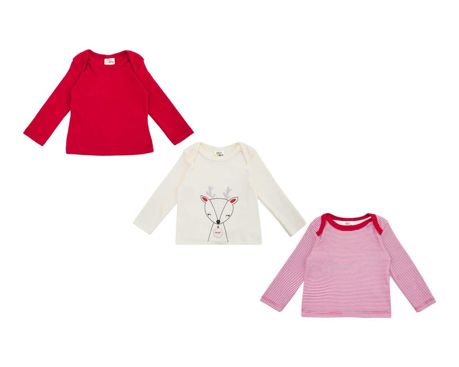 Playera Baby Colors para Bebé Niña 3 Piezas