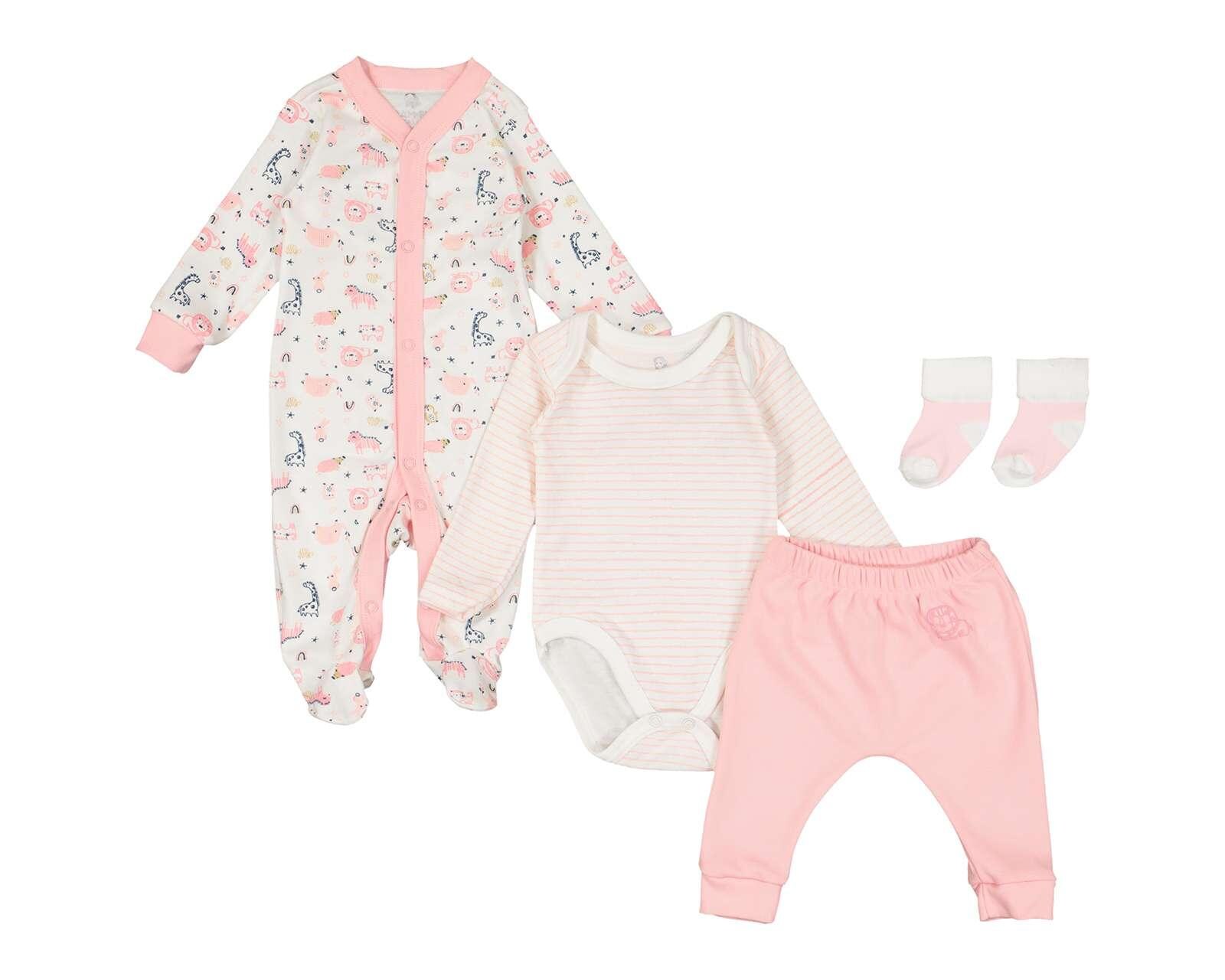Conjunto Bam-Bu para Bebé Niña 4 Piezas