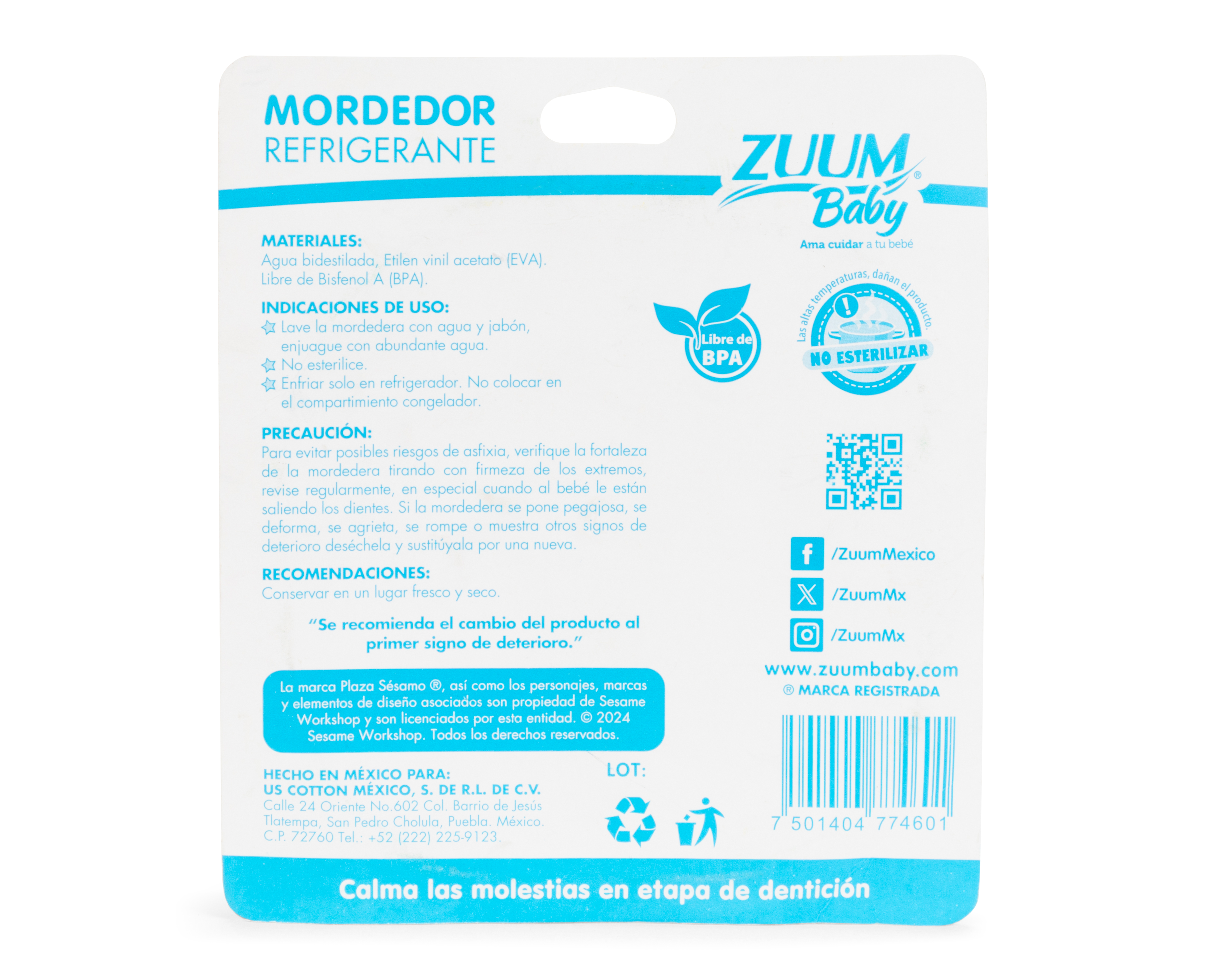 Foto 3 pulgar | Foto 2 | Mordedera Refrigerante Zuum Baby