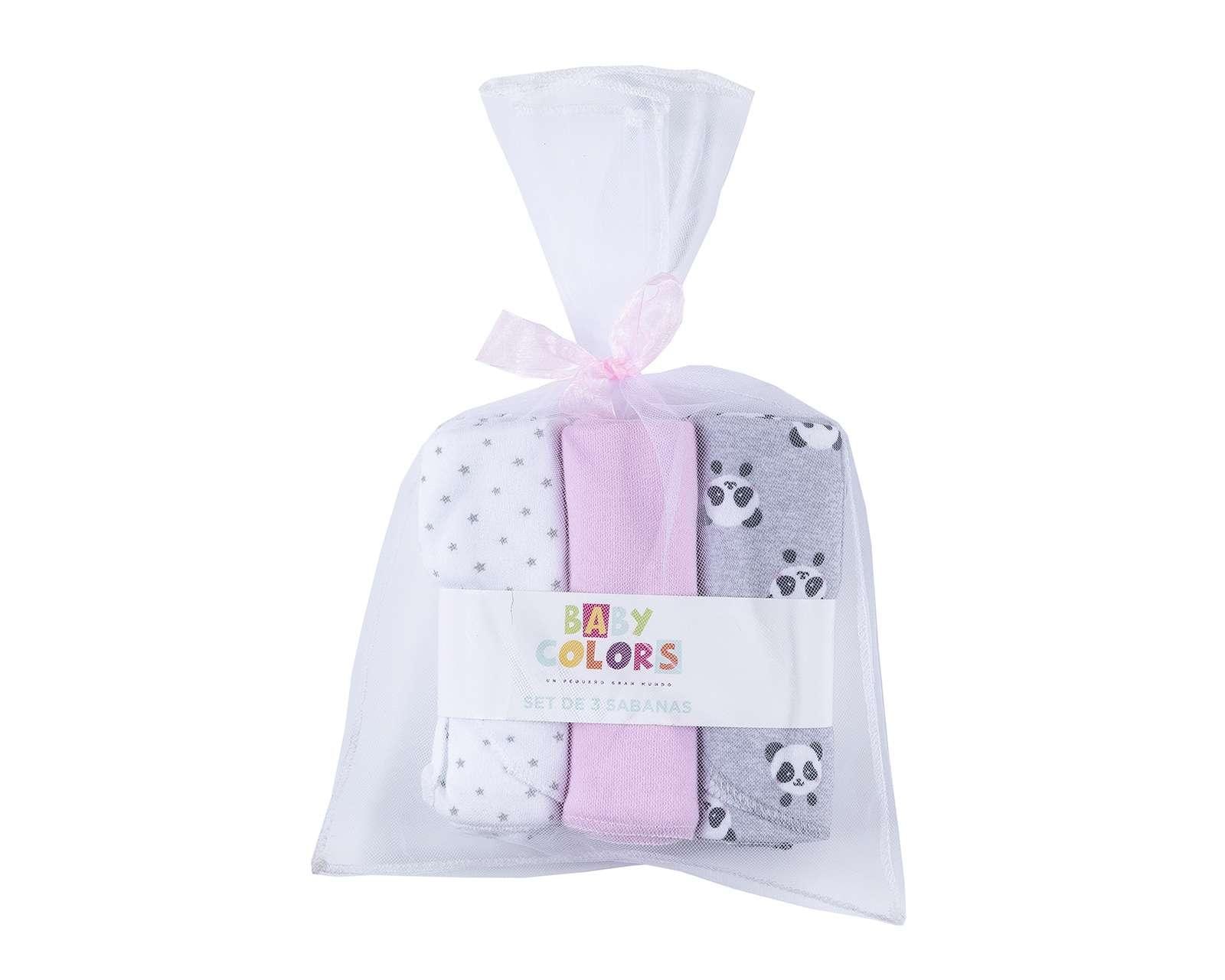 Sábana Baby Colors para Bebé Niña 3 Piezas