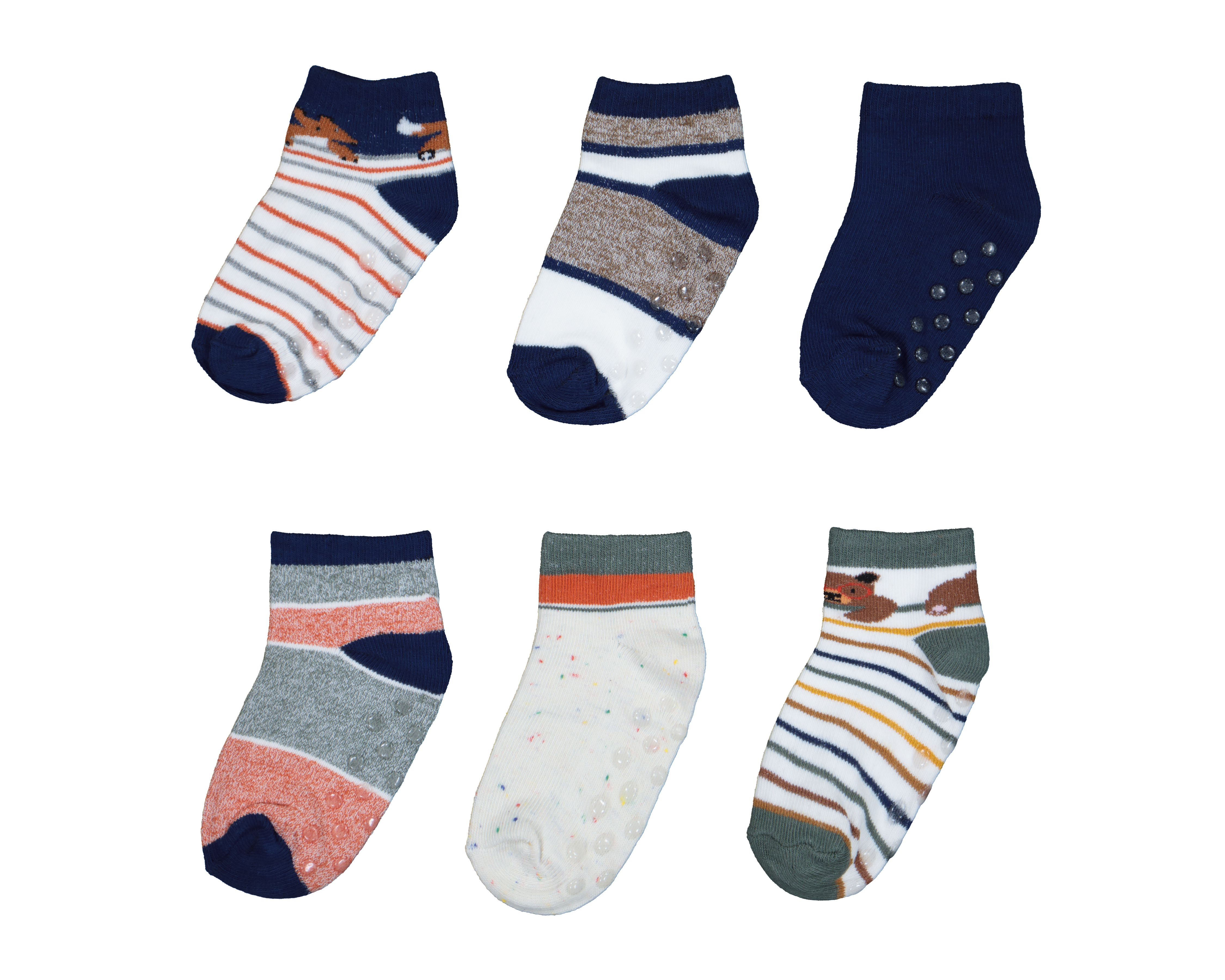 Foto 2 pulgar | Foto 1 | Calcetas Baby Colors Antiderrapantes para Bebé Niño 6 Pares