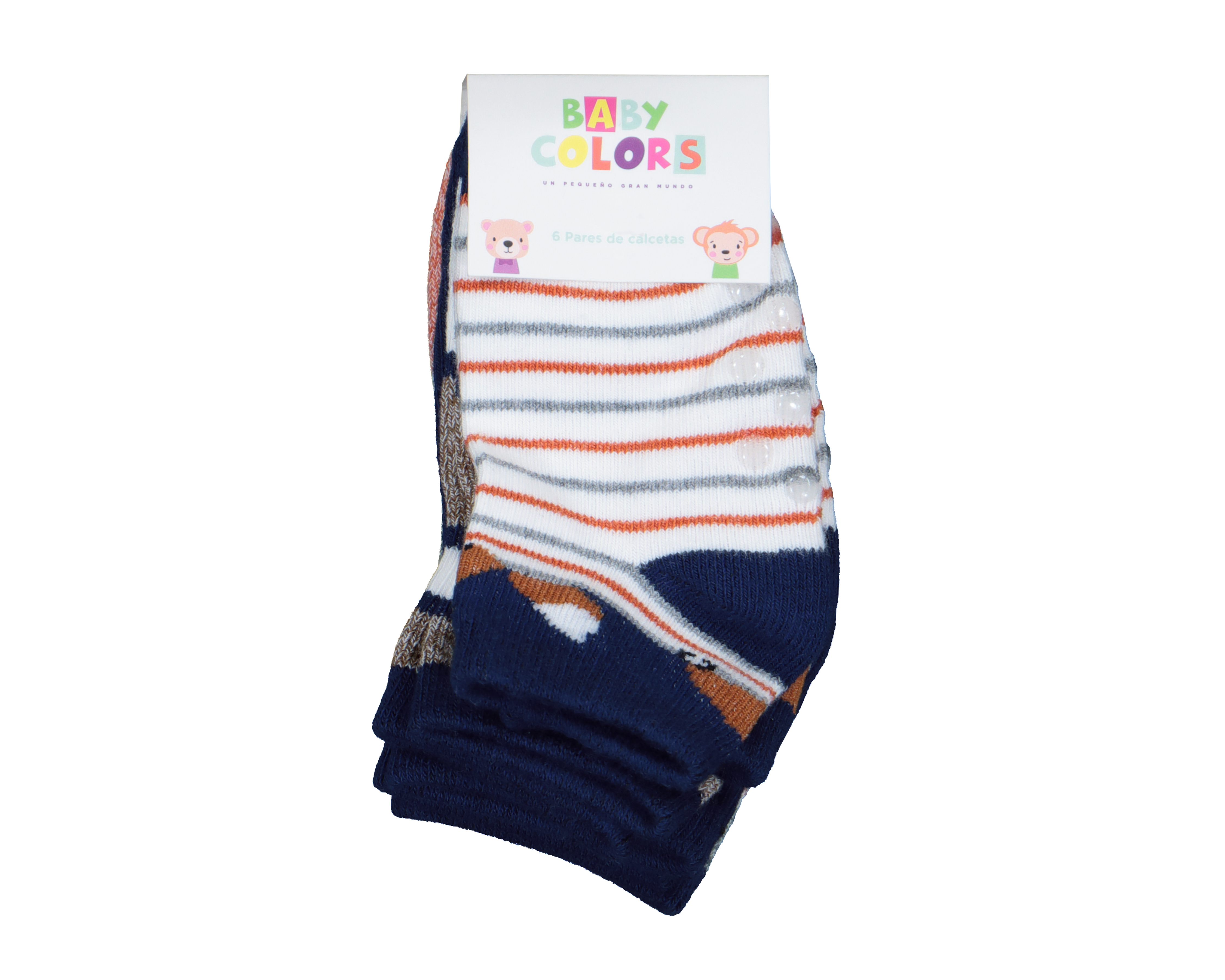Foto 3 | Foto 3 | Calcetas Baby Colors Antiderrapantes para Bebé Niño 6 Pares