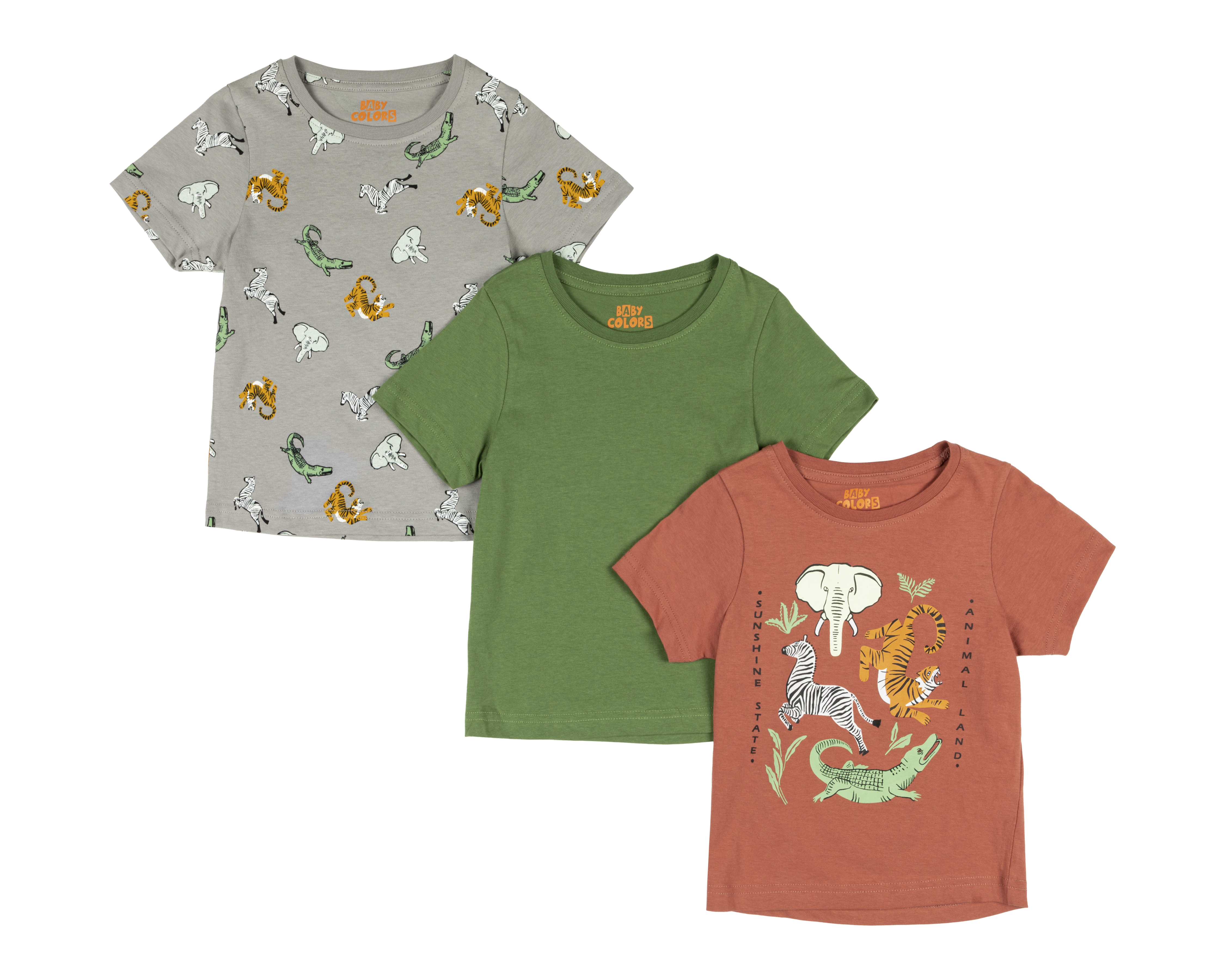 Foto 1 | Foto 1 | Playera para Bebé Niño Baby Colors de Algodón 3 Piezas