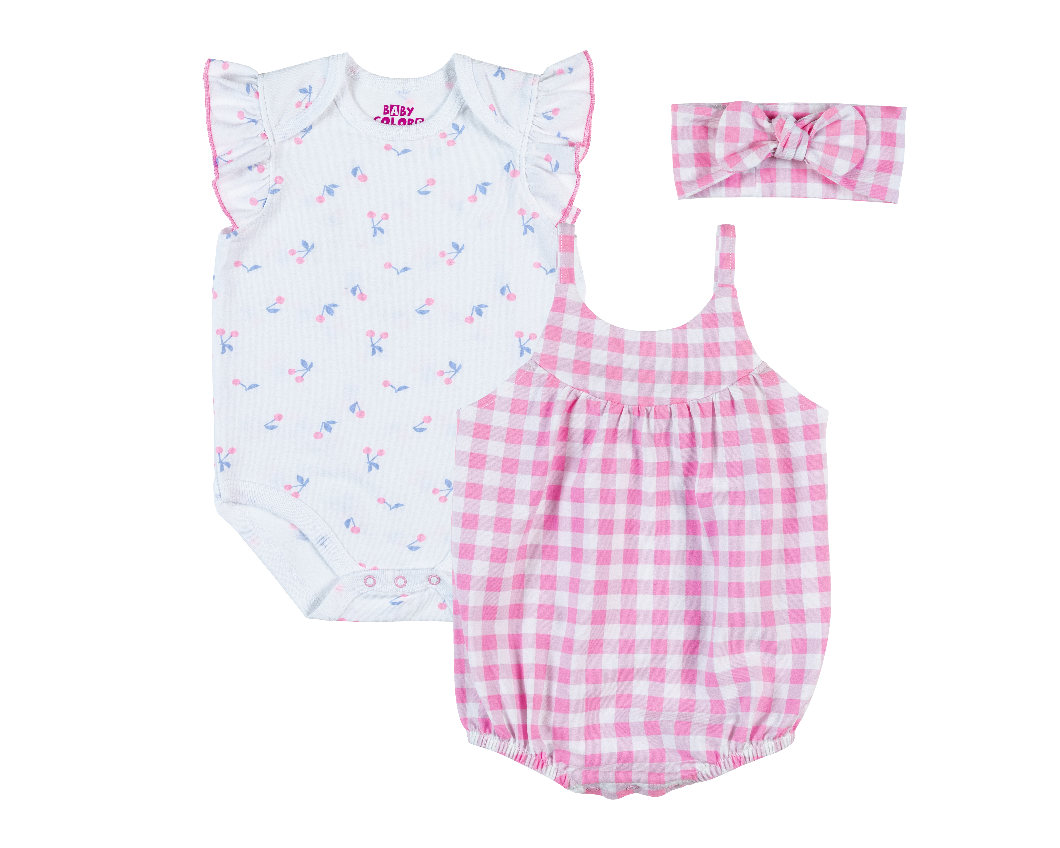 Pañalero con Tiara Baby Colors para Bebé Niña 3 Piezas