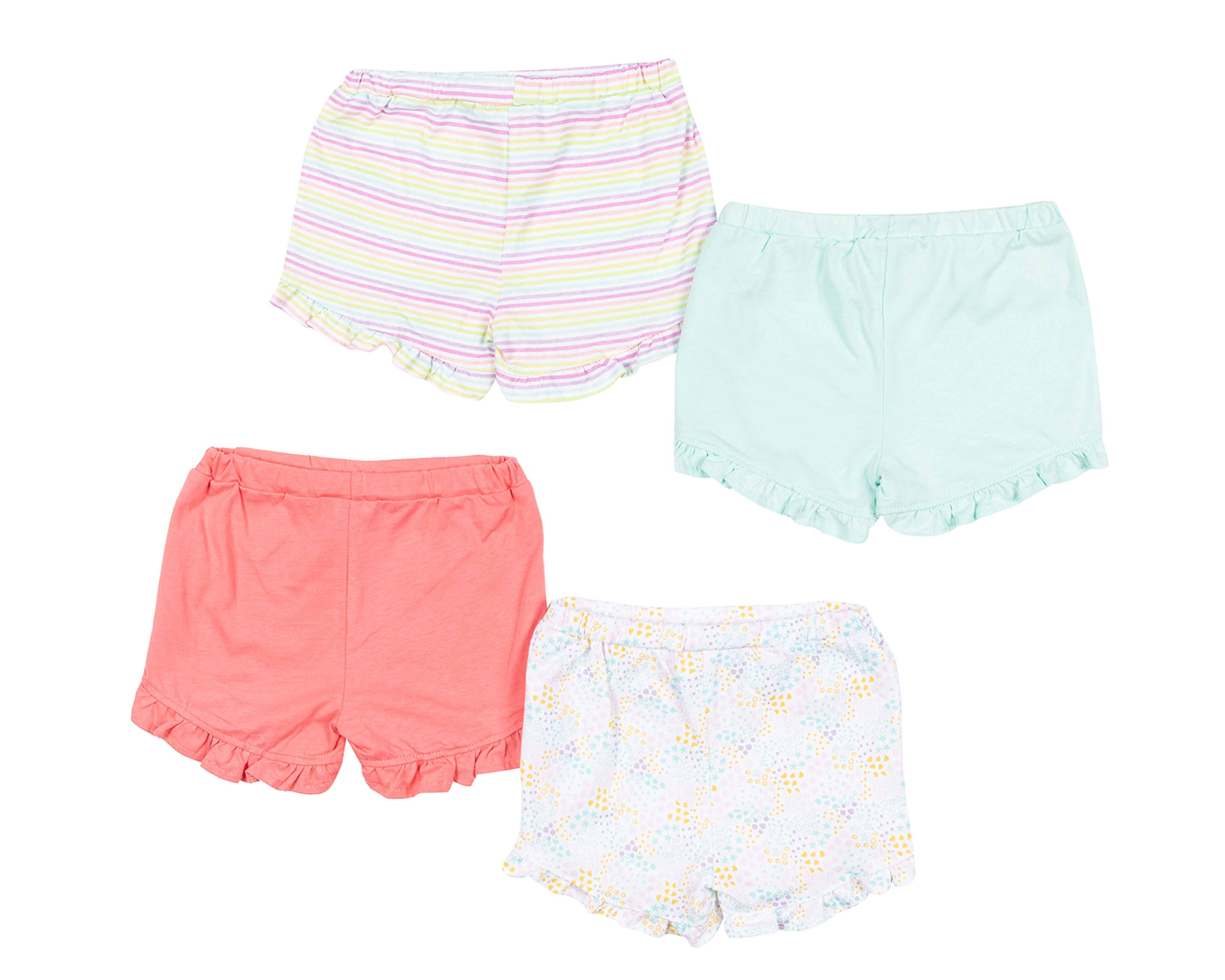 Foto 3 pulgar | Foto 2 | Short Baby Colors para Bebé Niña 4 Piezas