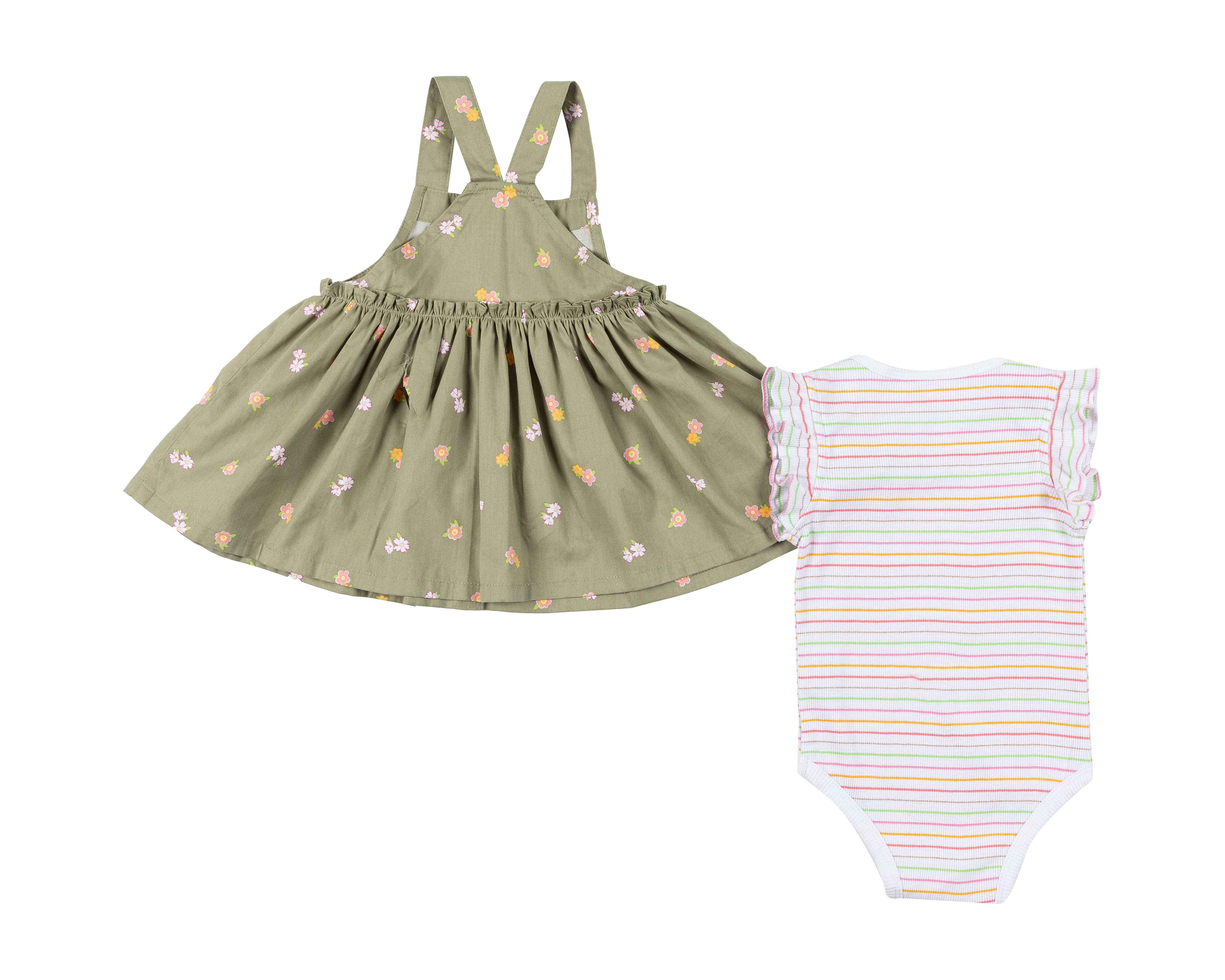 Foto 3 pulgar | Foto 2 | Vestido y Pañalero Baby Colors de Algodón para Bebé Niña