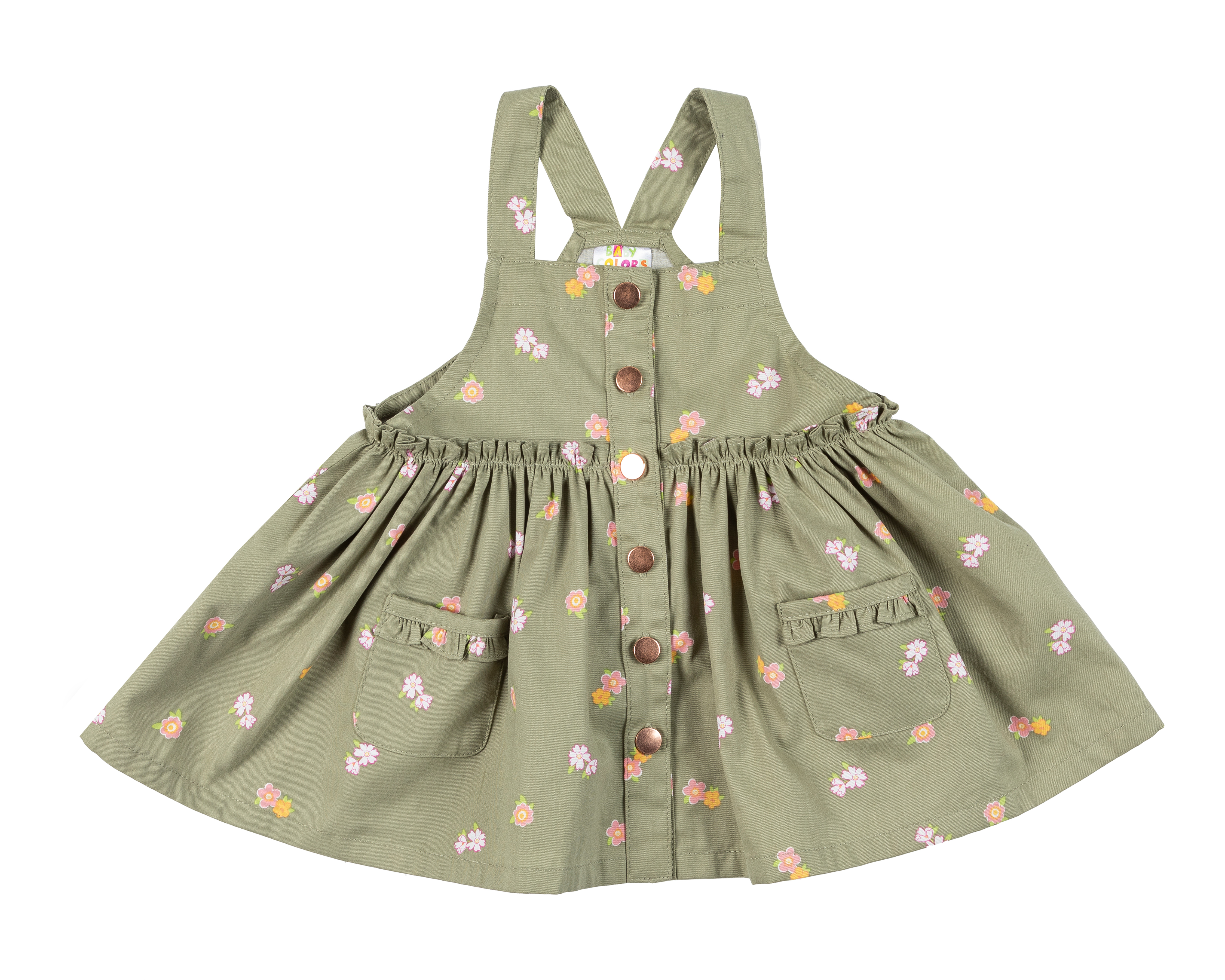 Foto 4 pulgar | Foto 3 | Vestido y Pañalero Baby Colors de Algodón para Bebé Niña