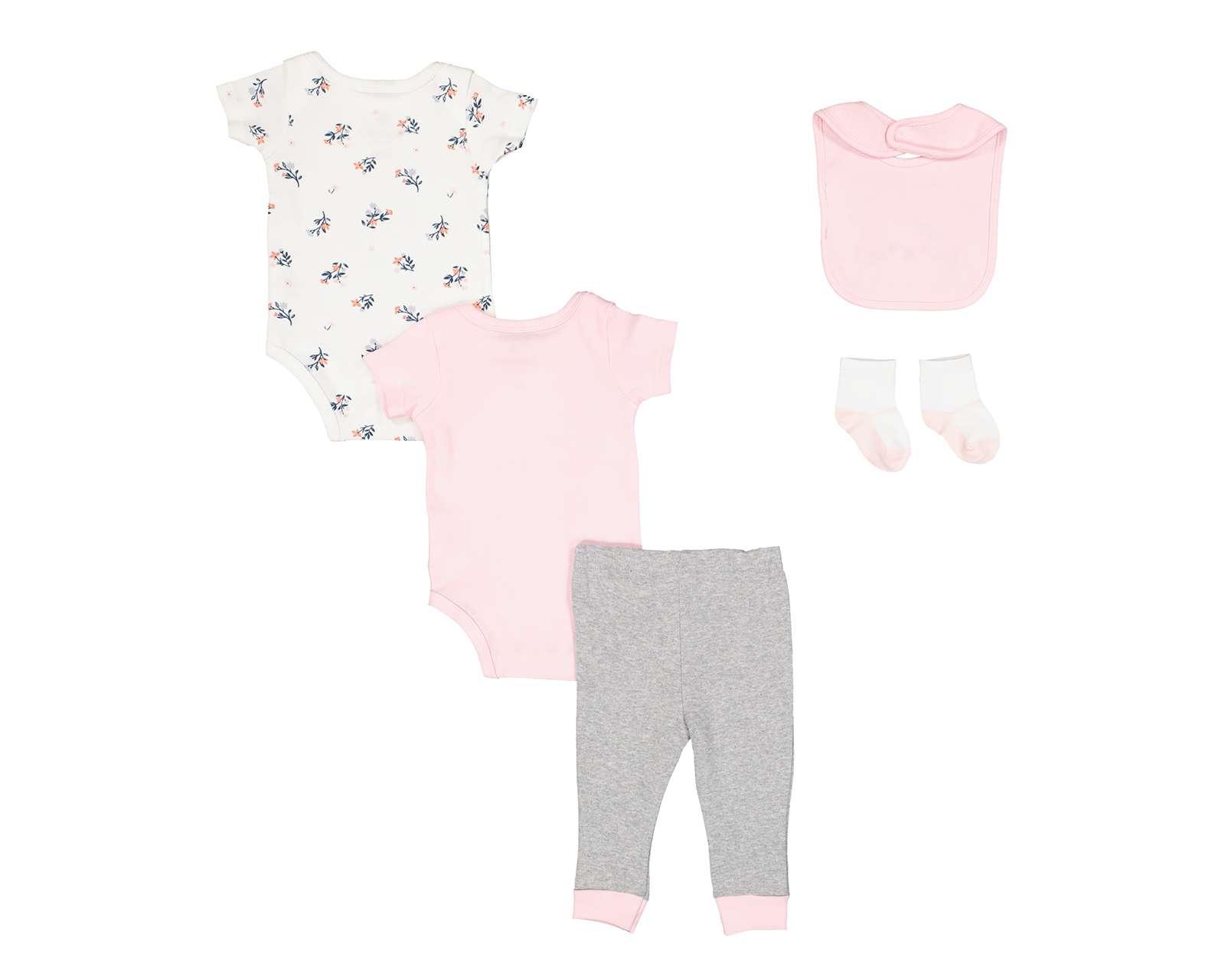 Foto 2 | Foto 2 | Conjunto de Algodón para Bebé Niña Bam-Bu 5 Piezas