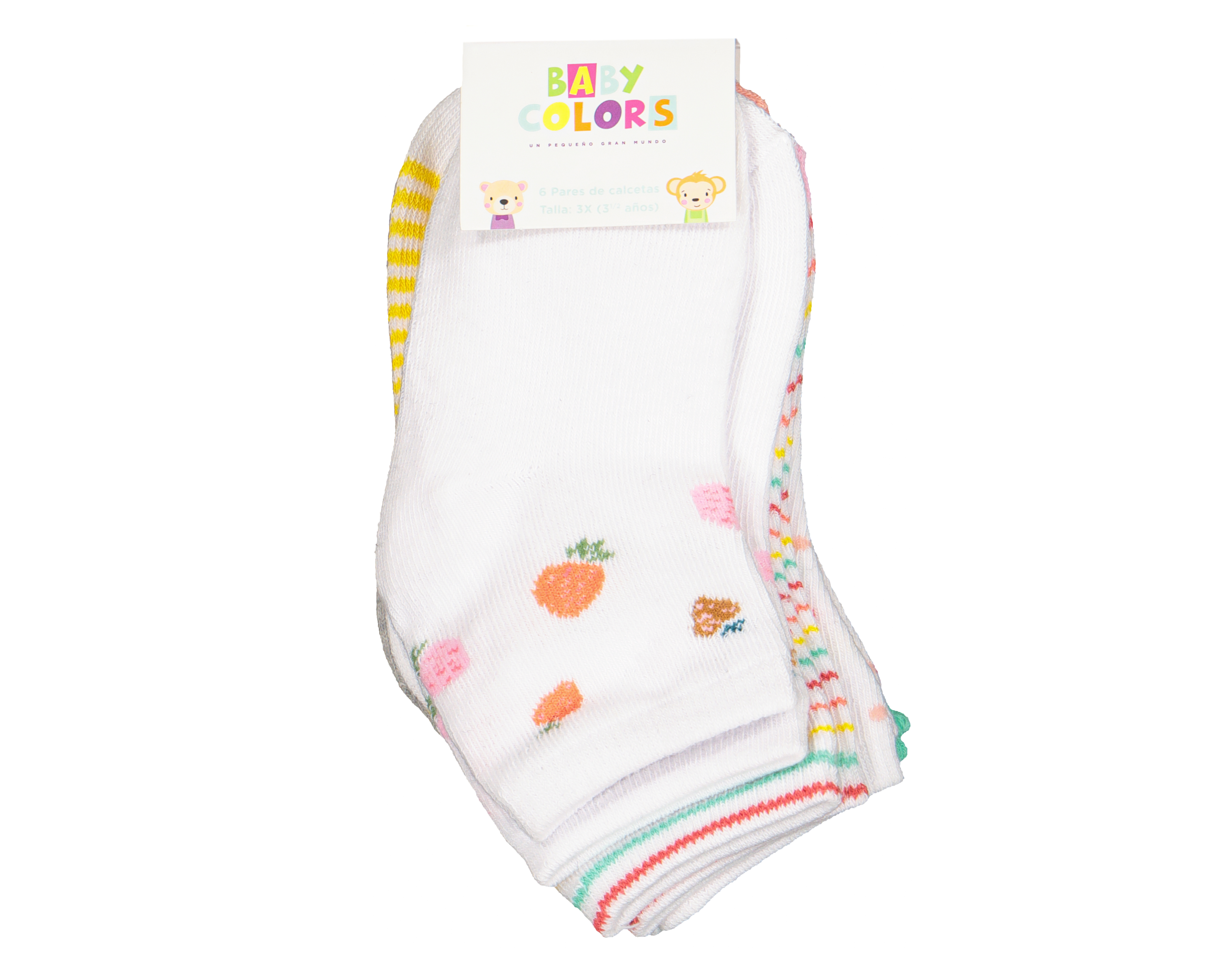 Foto 4 pulgar | Foto 3 | Calcetas Tines Baby Colors para Niña 6 Pares