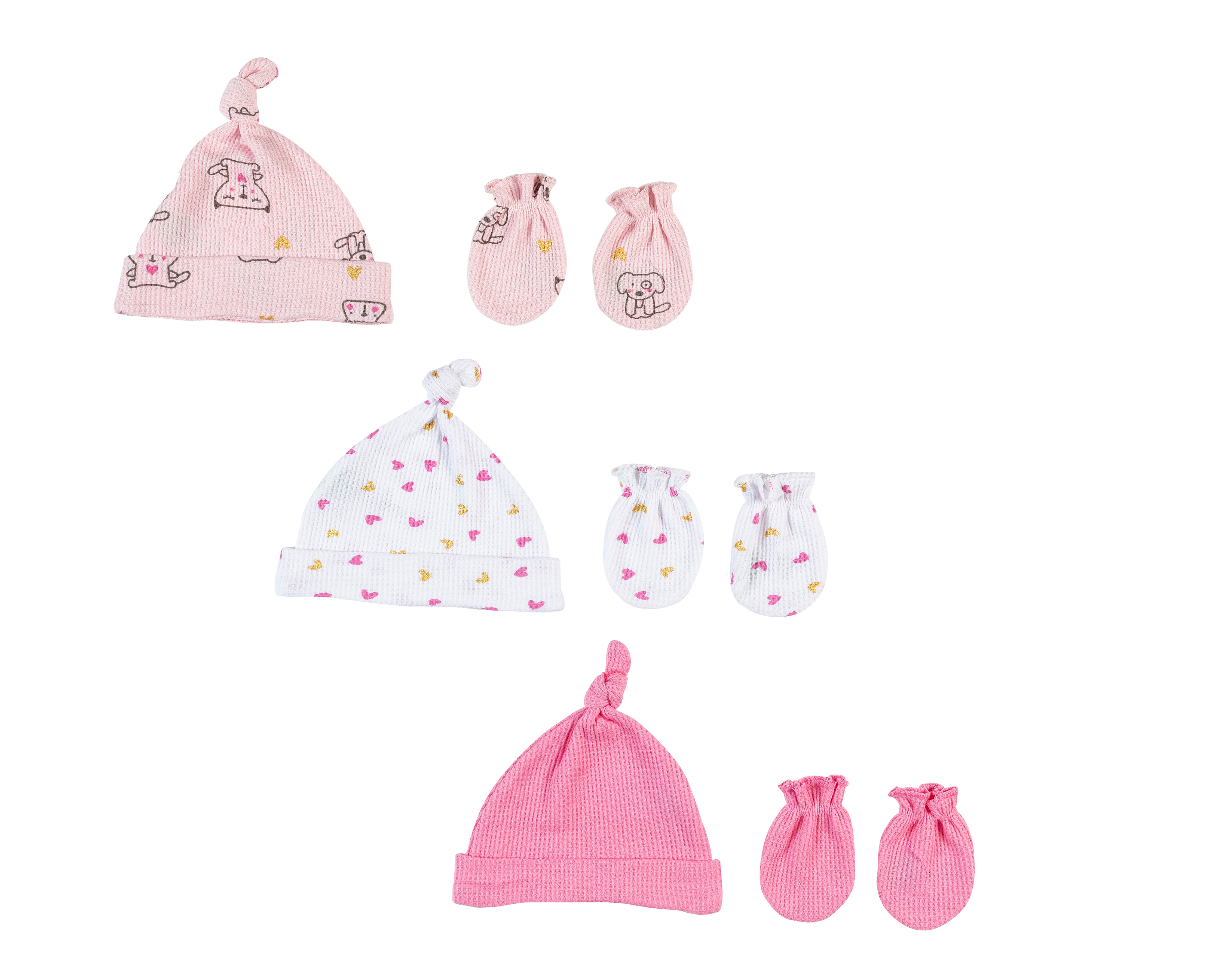 Foto 3 pulgar | Foto 2 | Gorro y Guantes Baby Colors para Bebé Niña 6 Piezas