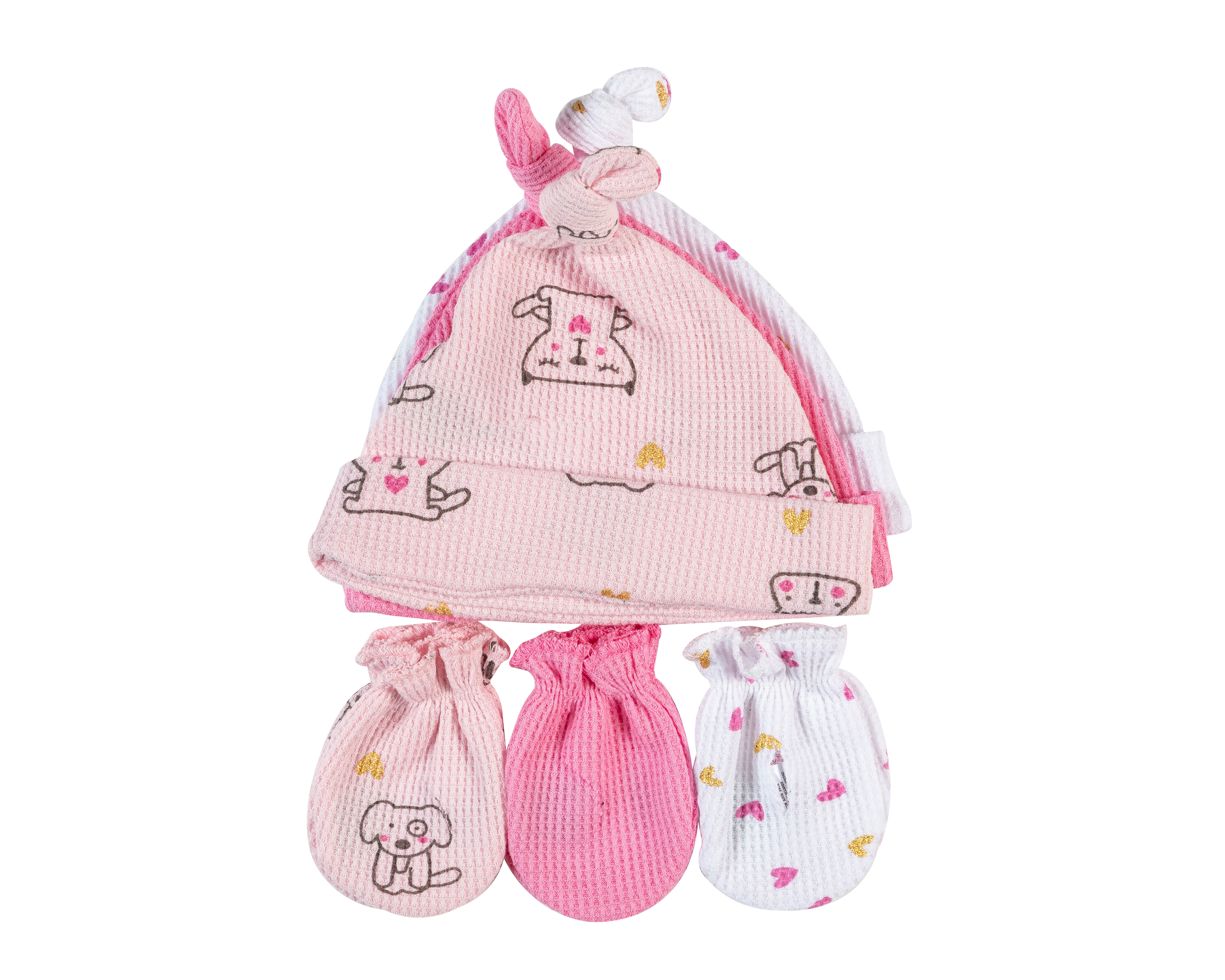 Foto 6 pulgar | Foto 5 | Gorro y Guantes Baby Colors para Bebé Niña 6 Piezas