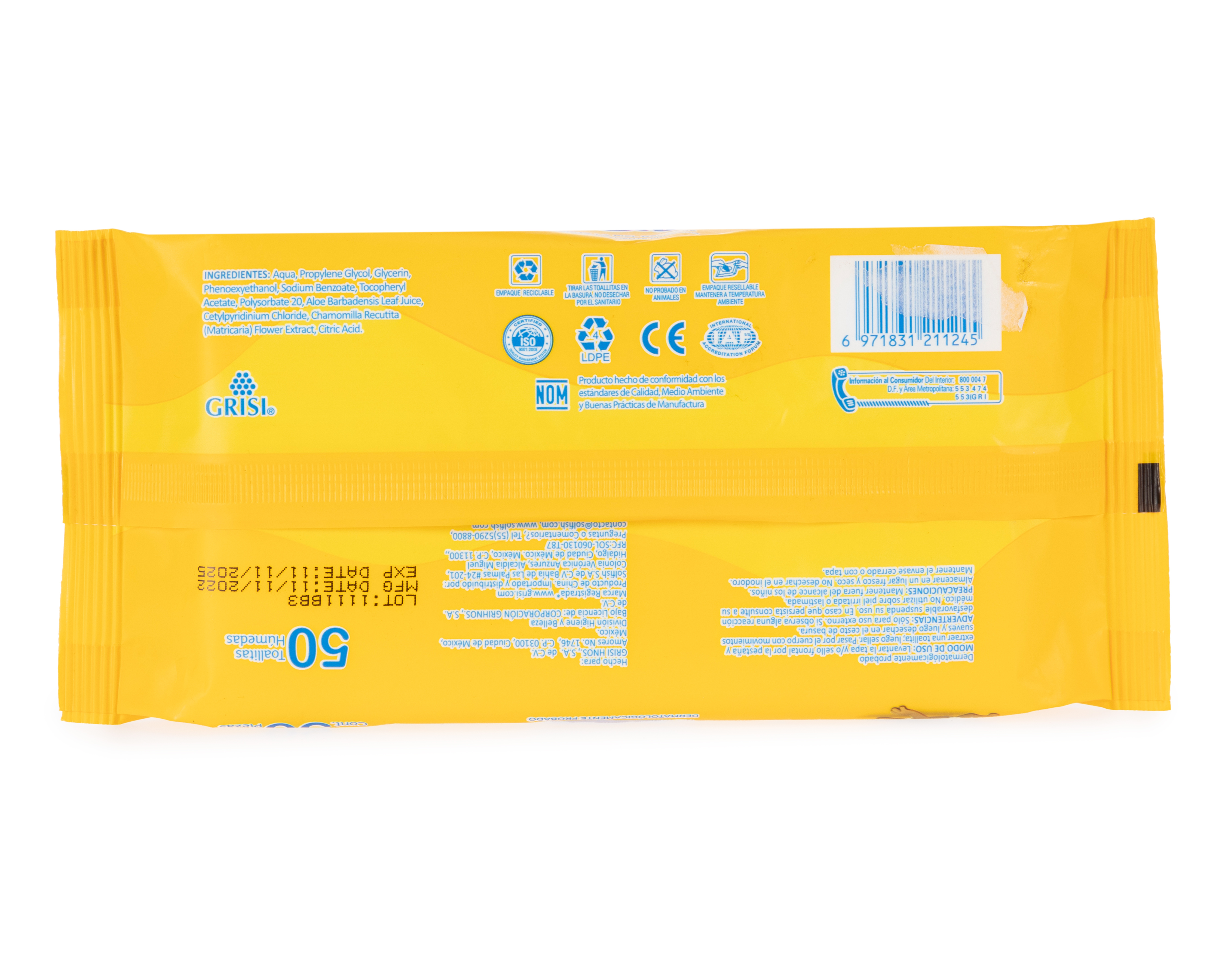 Foto 3 pulgar | Foto 2 | Toallitas Húmedas Ricitos de Oro para Bebé