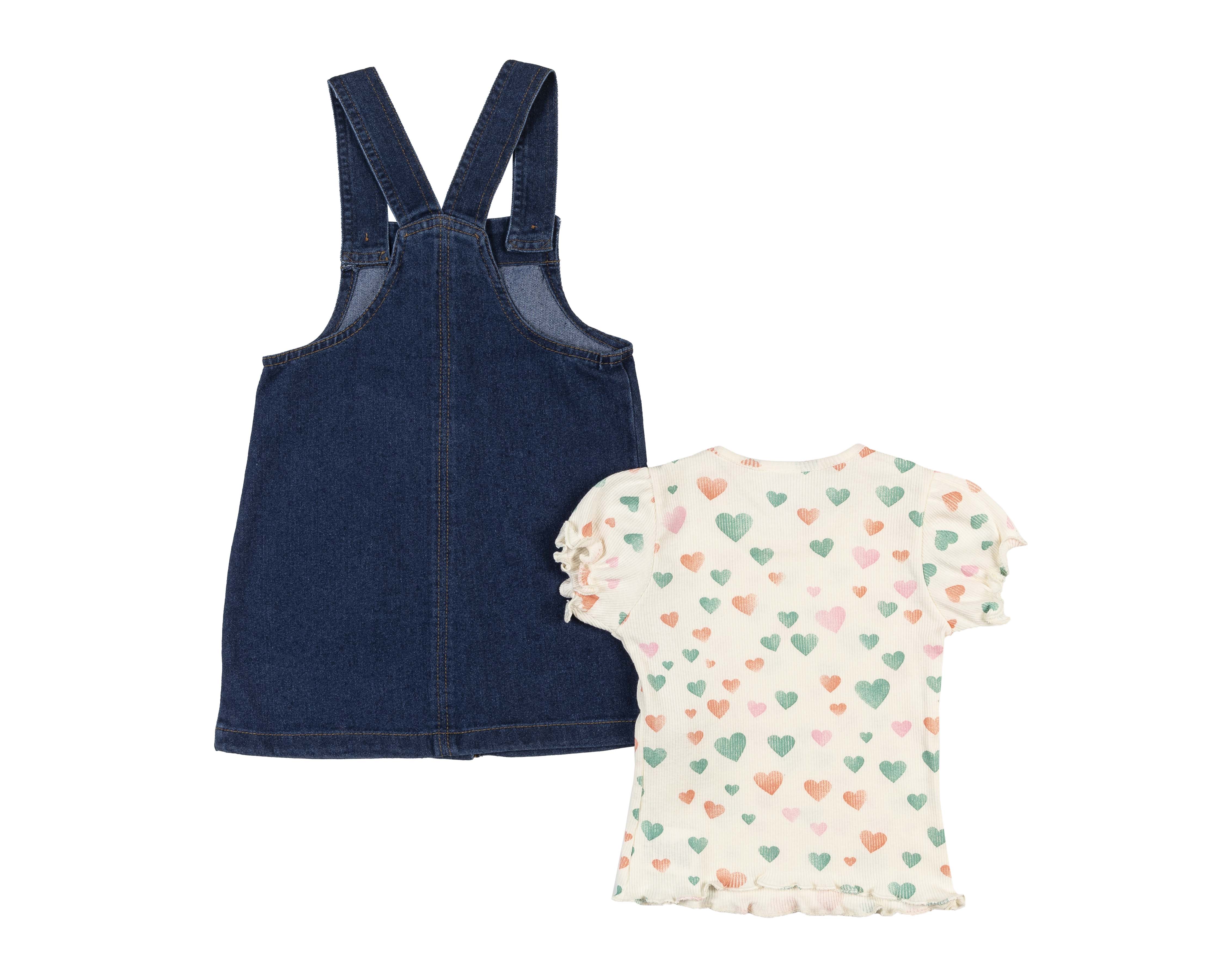 Foto 2 | Foto 2 | Overol de Mezclilla y Blusa para Bebé Niña Baby Colors