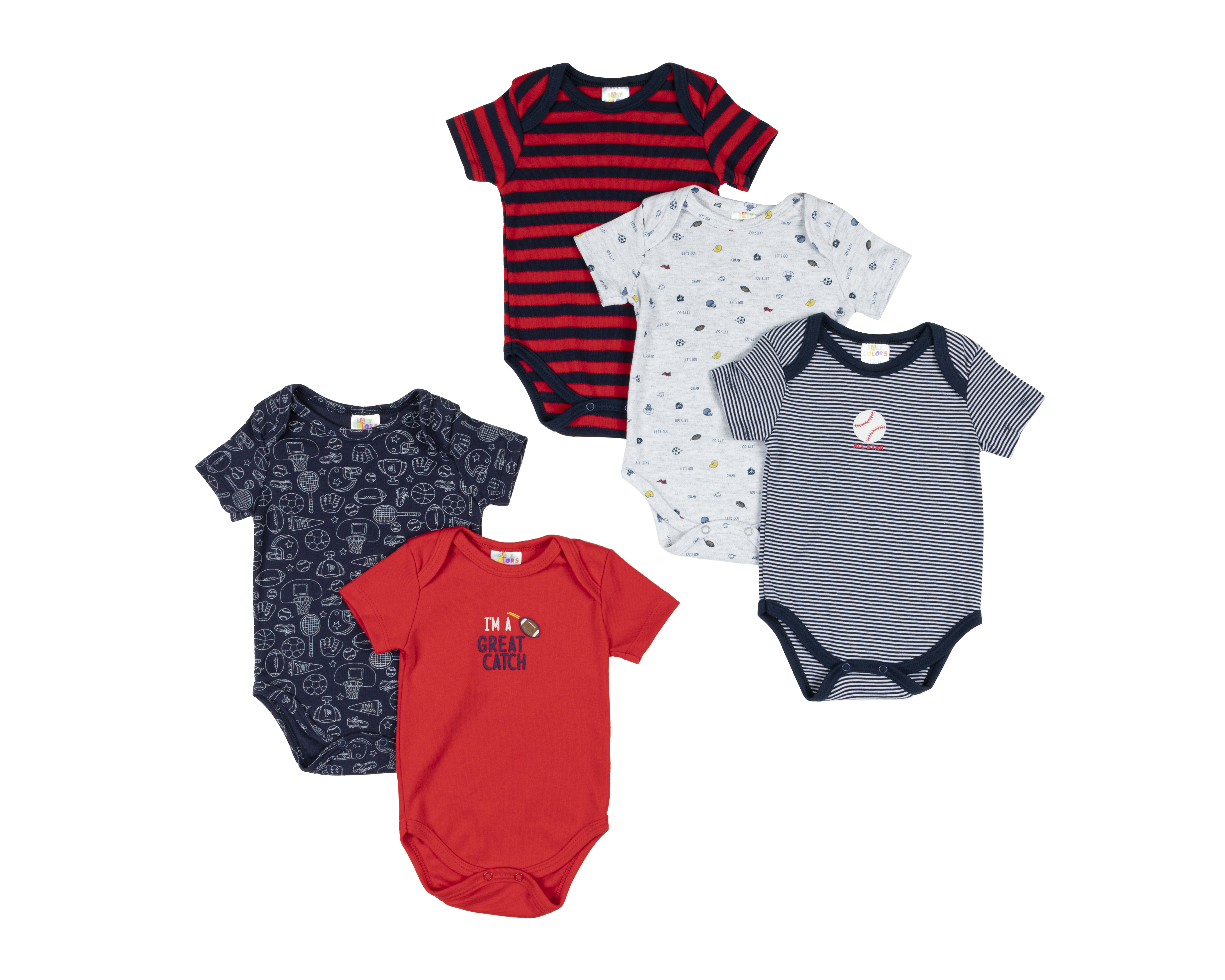 Pañalero Baby Colors para Bebé Niño 5 Piezas