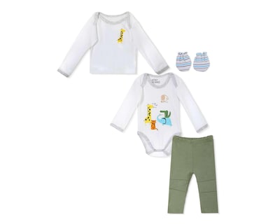 Foto 1 | Foto 1 | Pañalero, Playera y Pantalón Baby Colors 4 Piezas