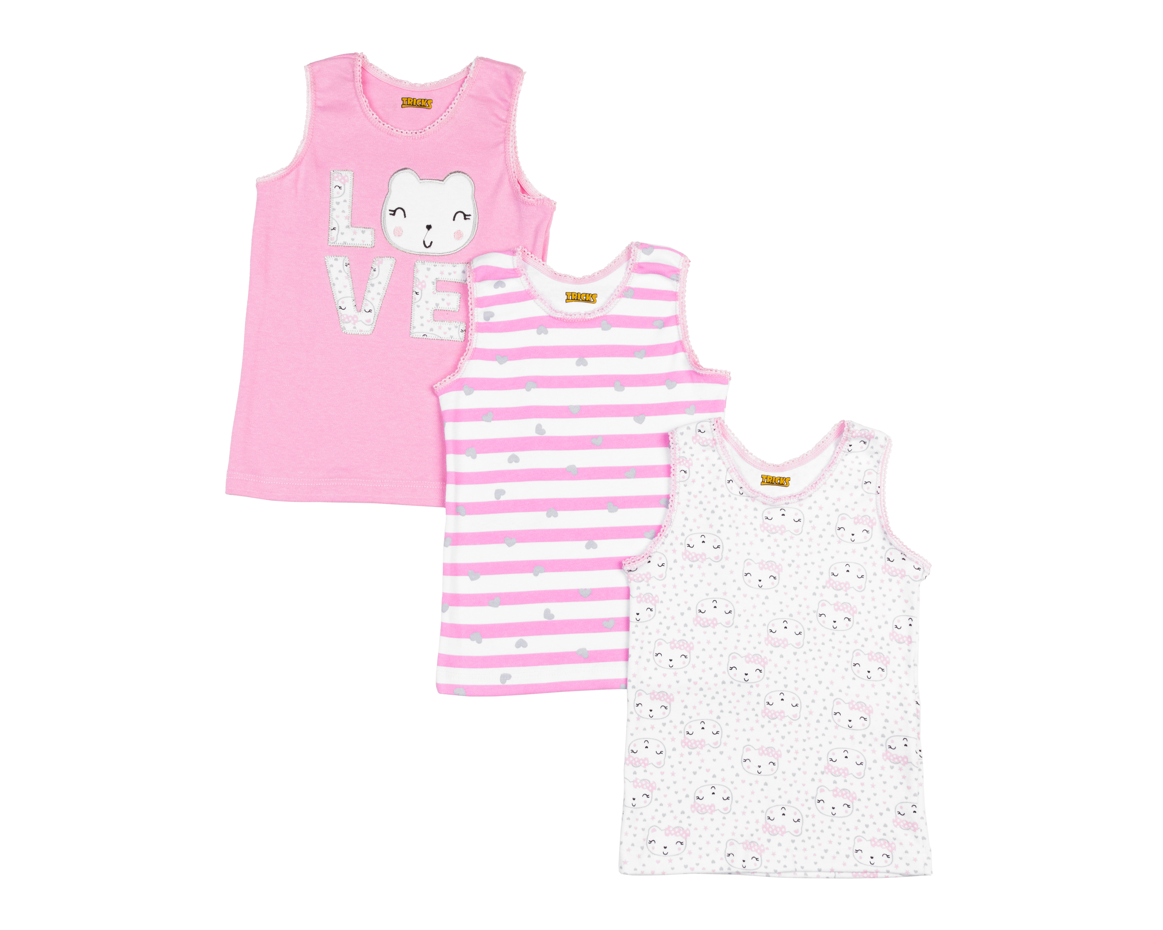 Foto 1 | Foto 1 | Playera Tricks para Bebé Niña 3 Piezas