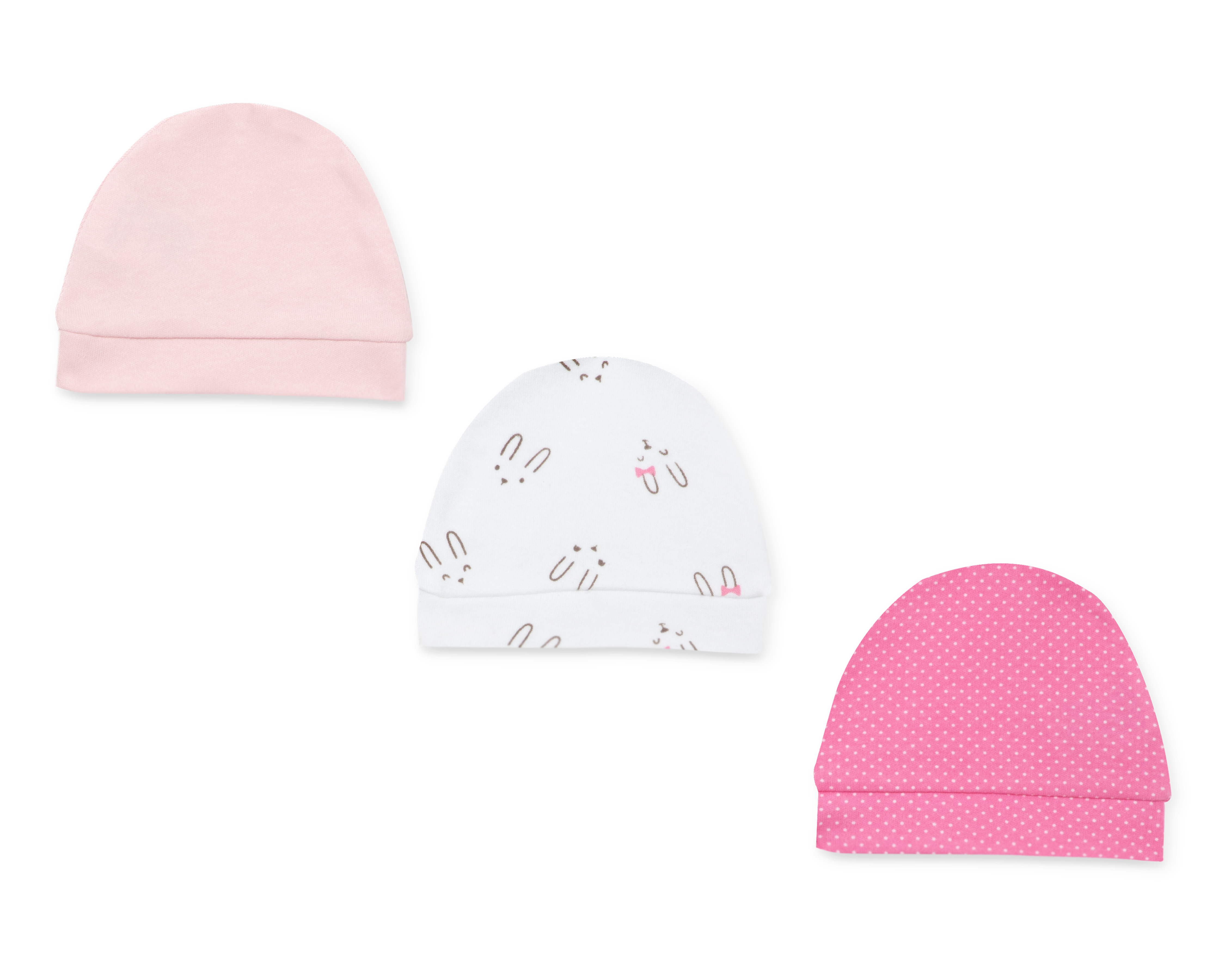 Gorro de Algodón Baby Colors para Bebé Niña 3 Piezas