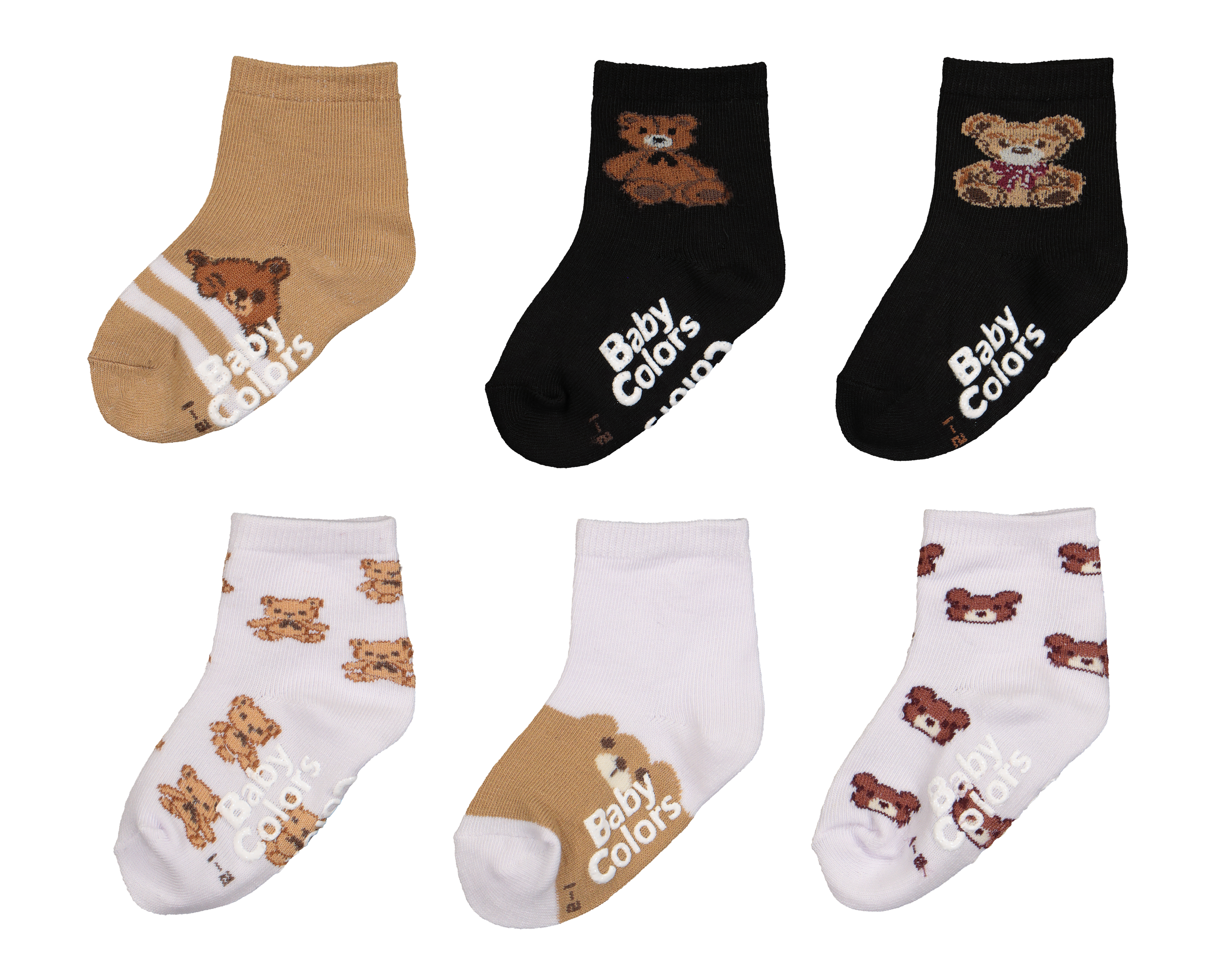 Foto 2 pulgar | Foto 1 | Calcetas Baby Colors para Bebé Niño con Estampado 6 Pares
