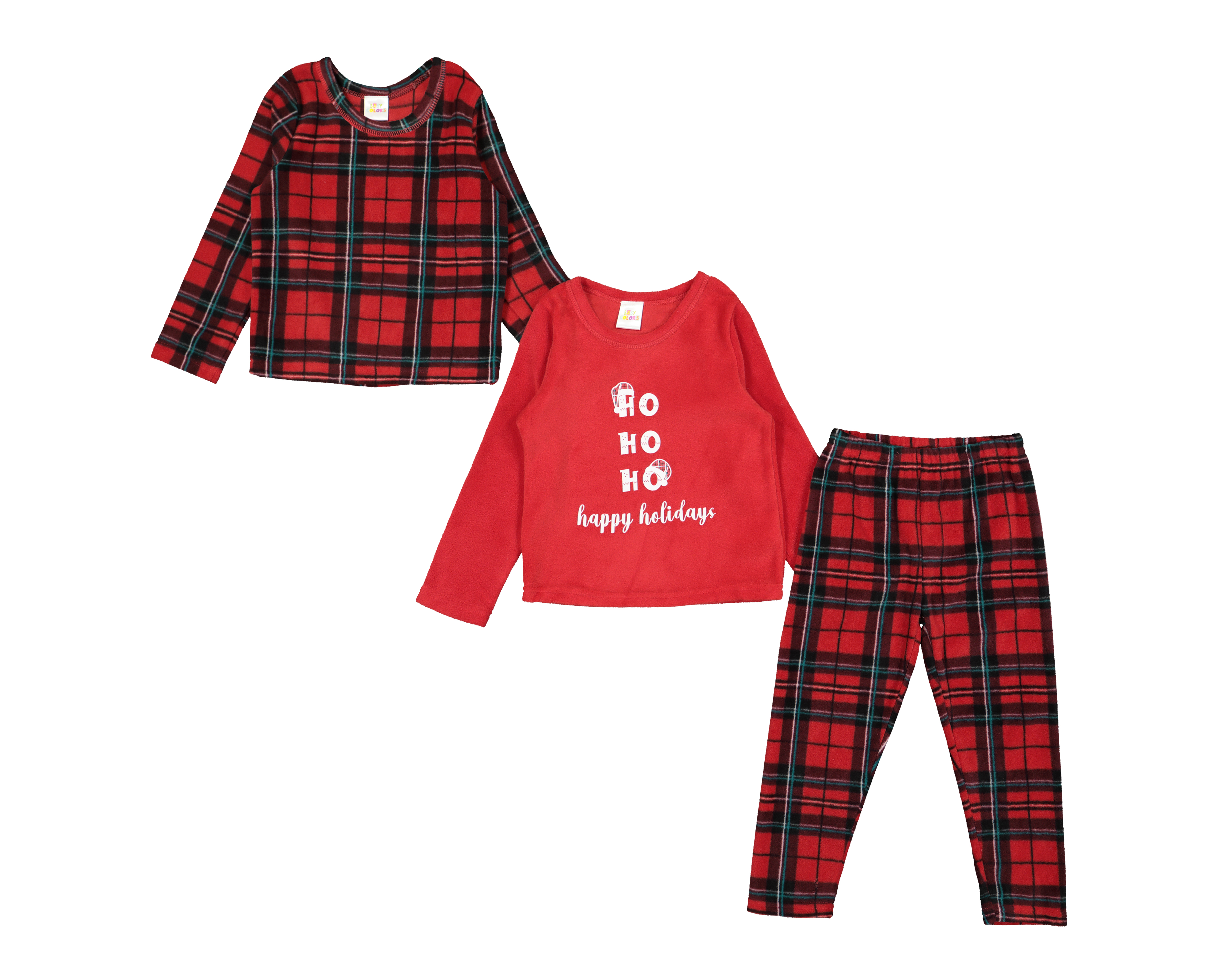 Pijama Baby Colors a Cuadros para Bebé Niña 3 Piezas