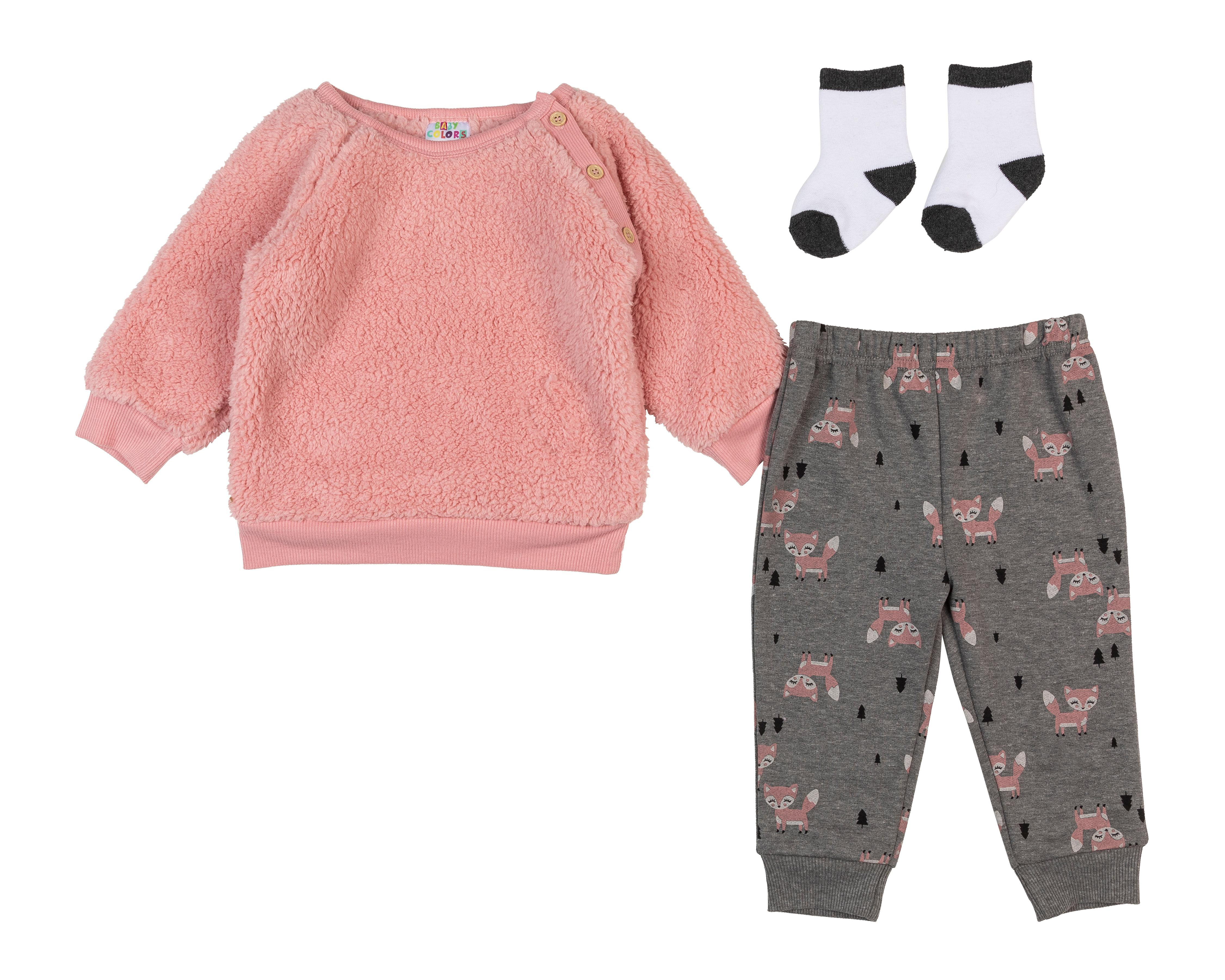 Foto 1 | Foto 1 | Conjunto para Bebé Niña Baby Colors 3 Piezas