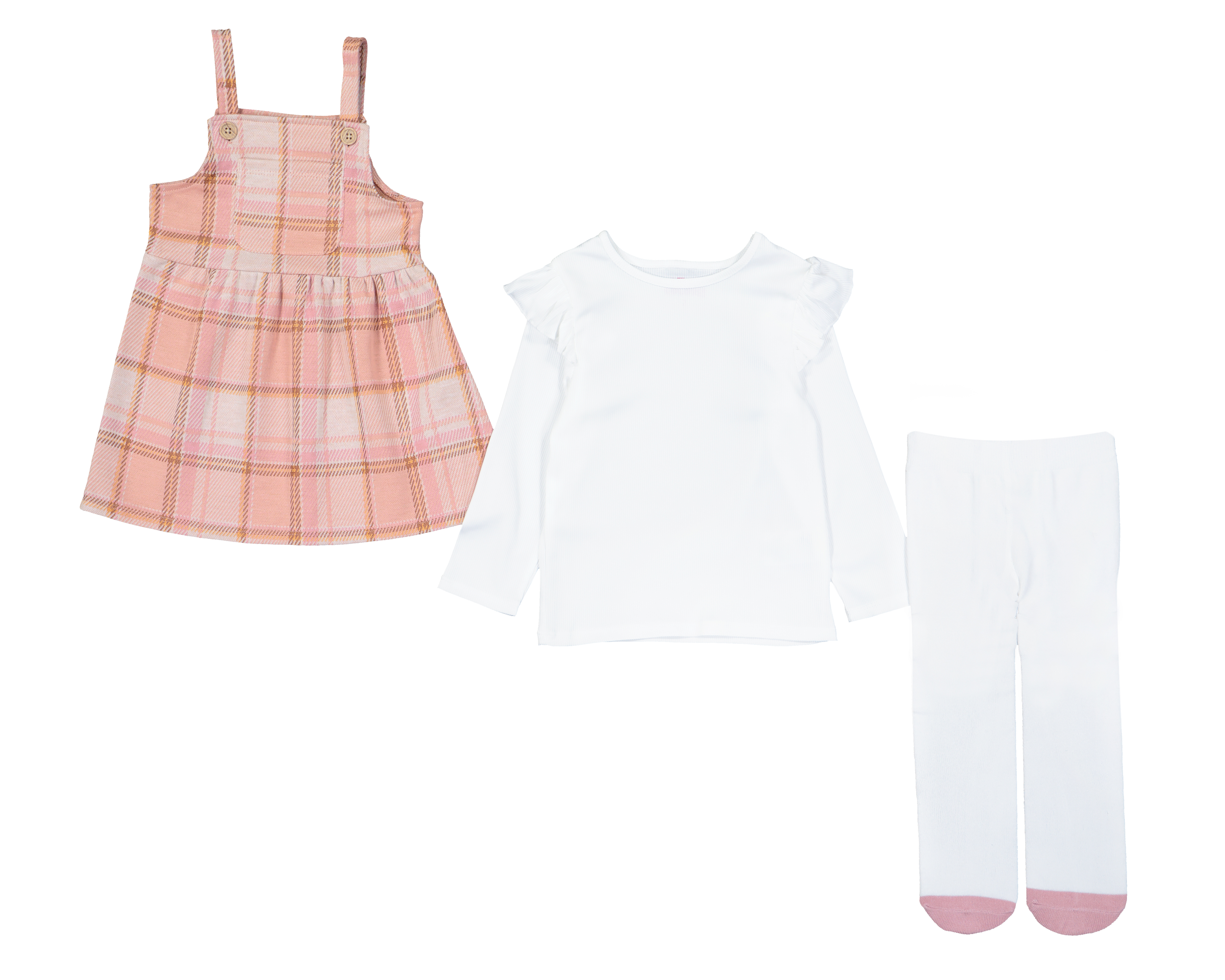 Foto 1 | Foto 1 | Overol y Blusa Baby Colors para Bebé Niña 3 Piezas