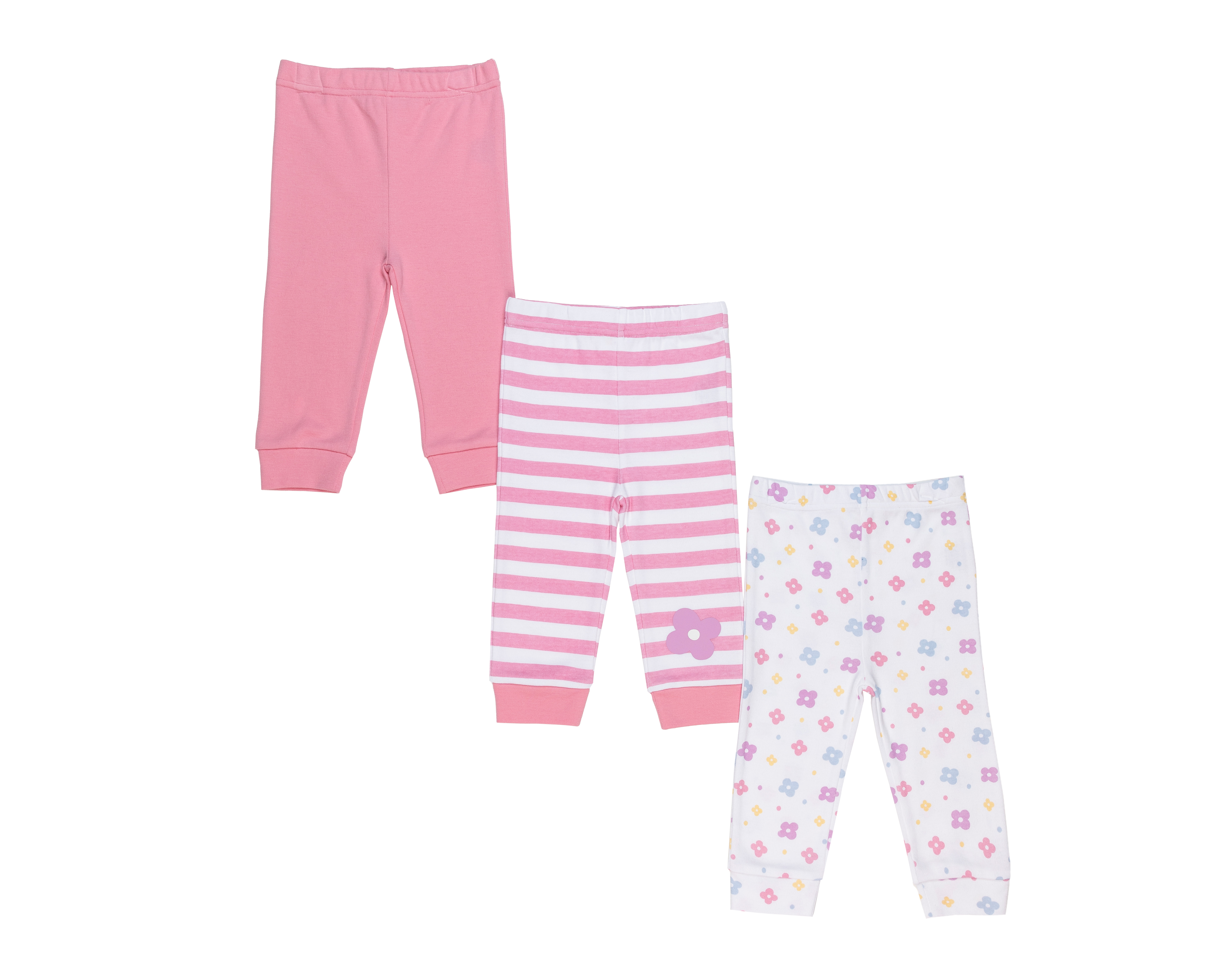 Foto 2 pulgar | Foto 1 | Pantalón Baby Colors de Algodón para Bebé Niña 3 Piezas