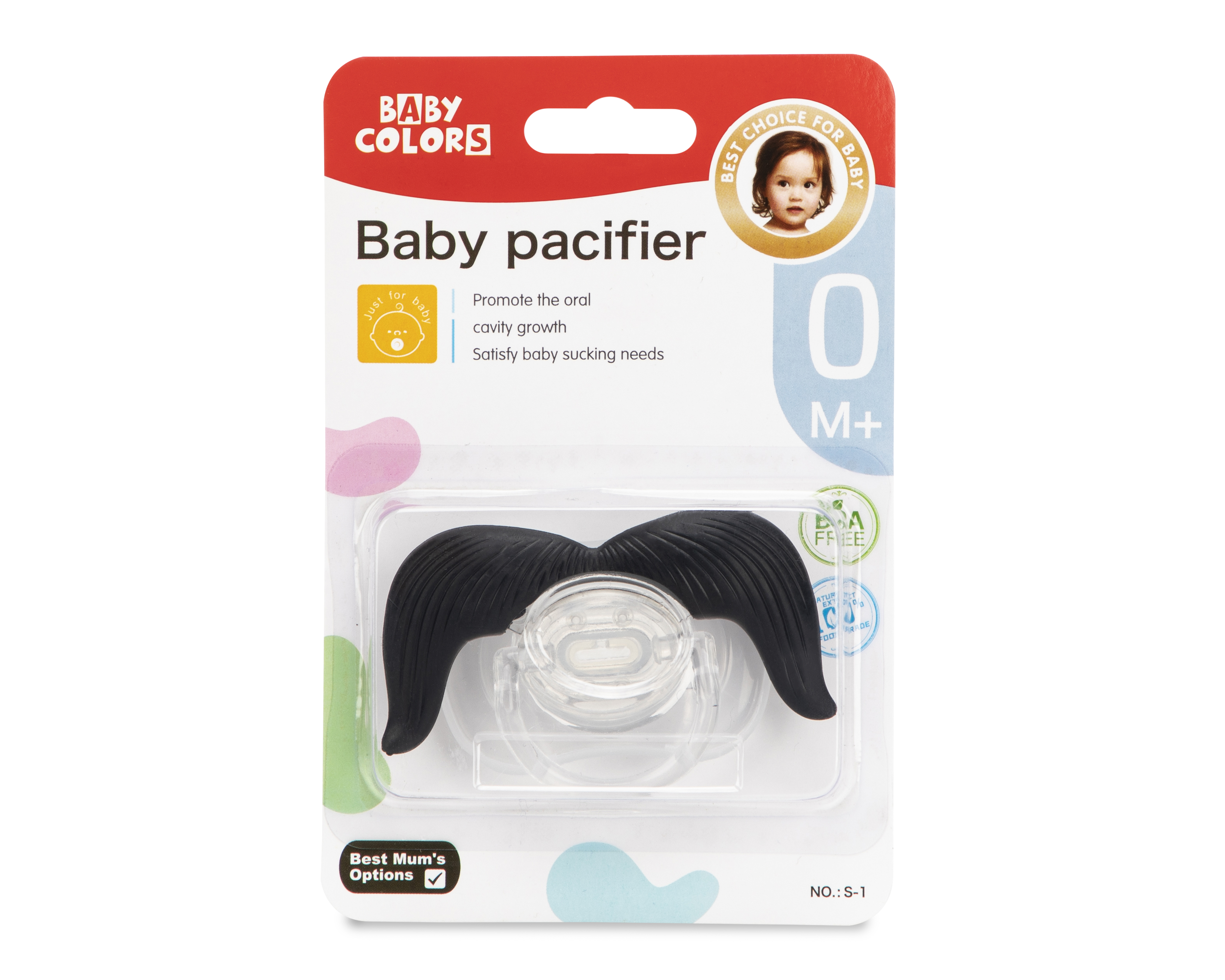 Foto 2 pulgar | Foto 1 | Chupón Baby Colors con Bigote