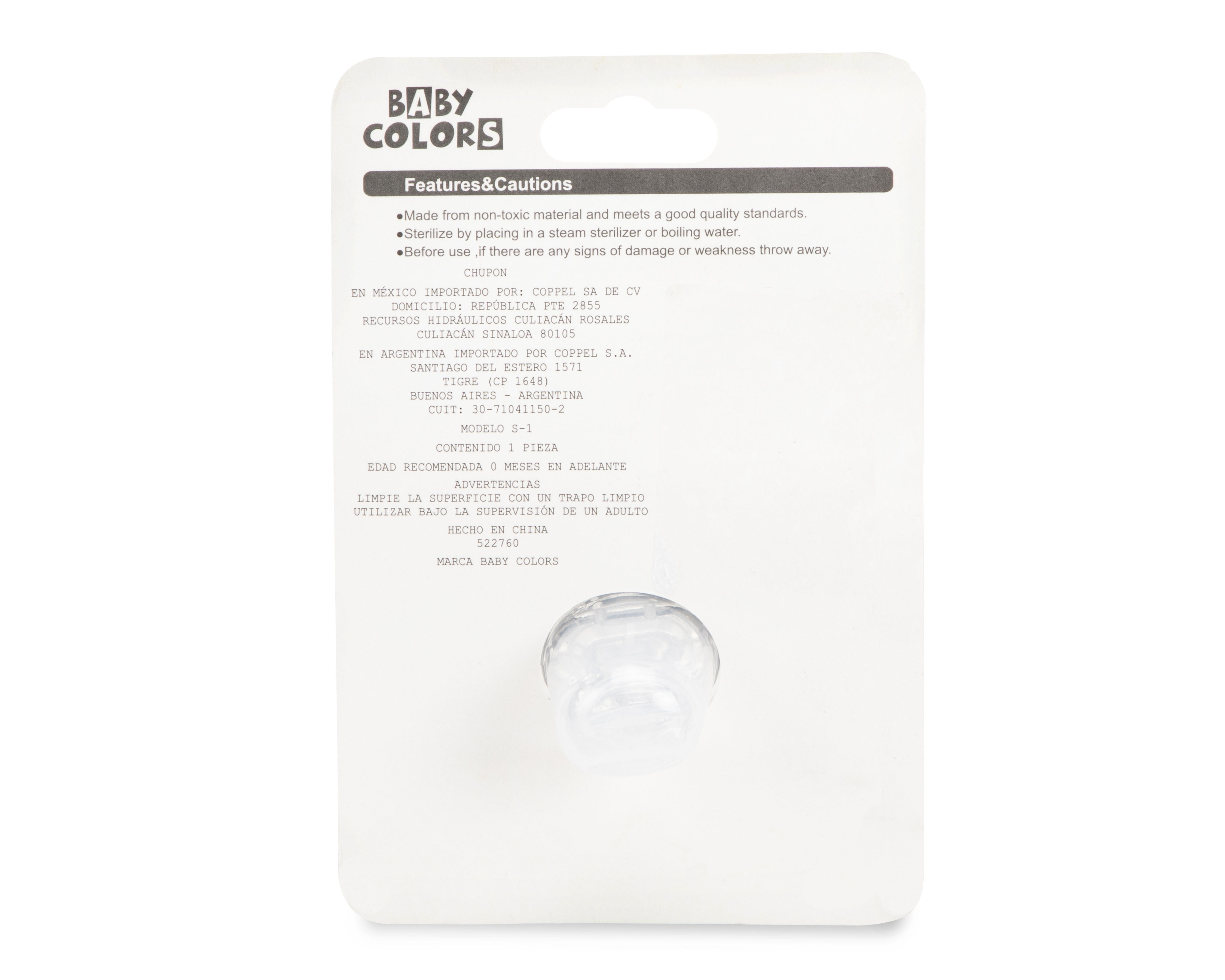 Foto 3 pulgar | Foto 2 | Chupón Baby Colors con Bigote