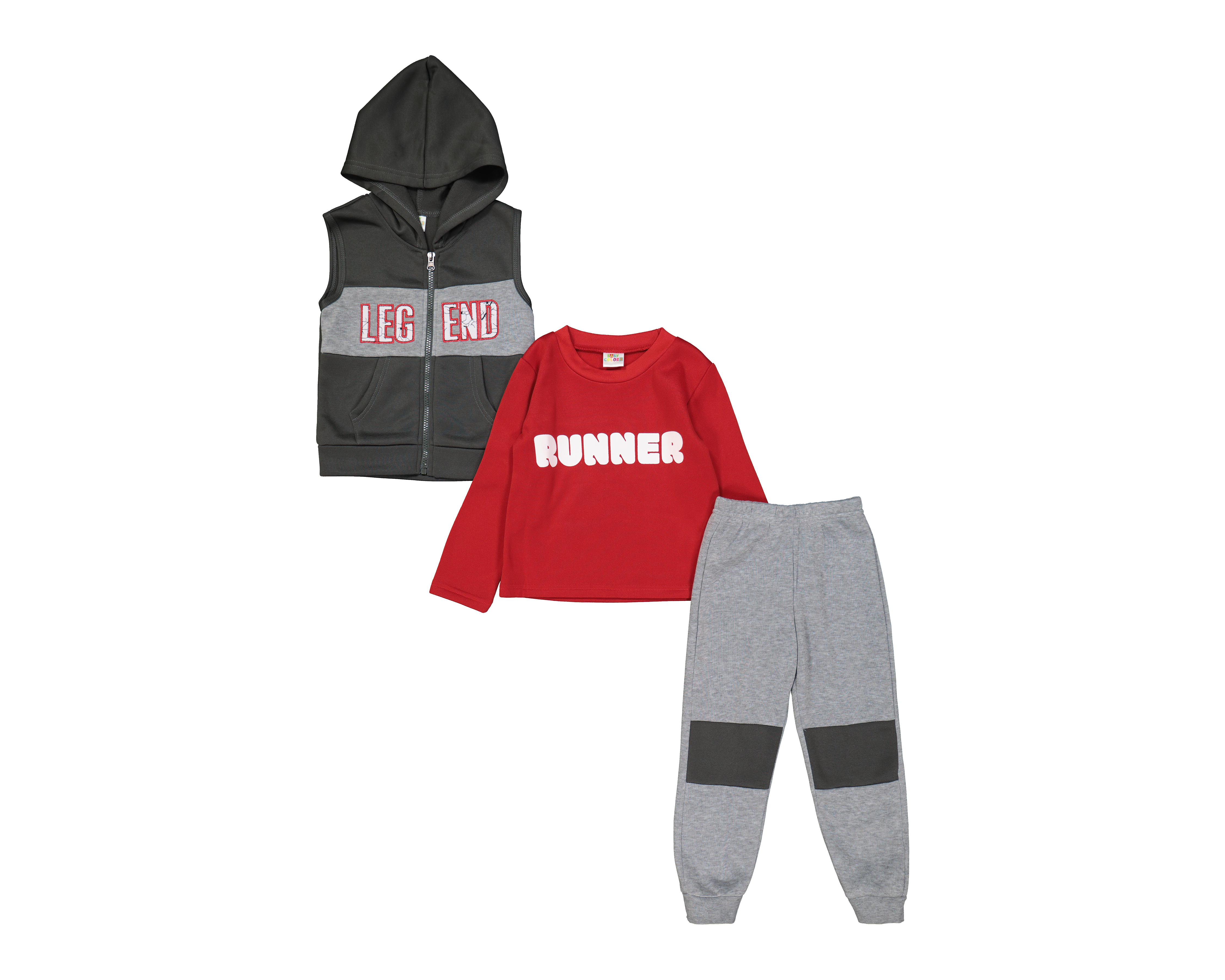 Pants con Chaleco Baby Colors para Bebé Niño 3 Piezas