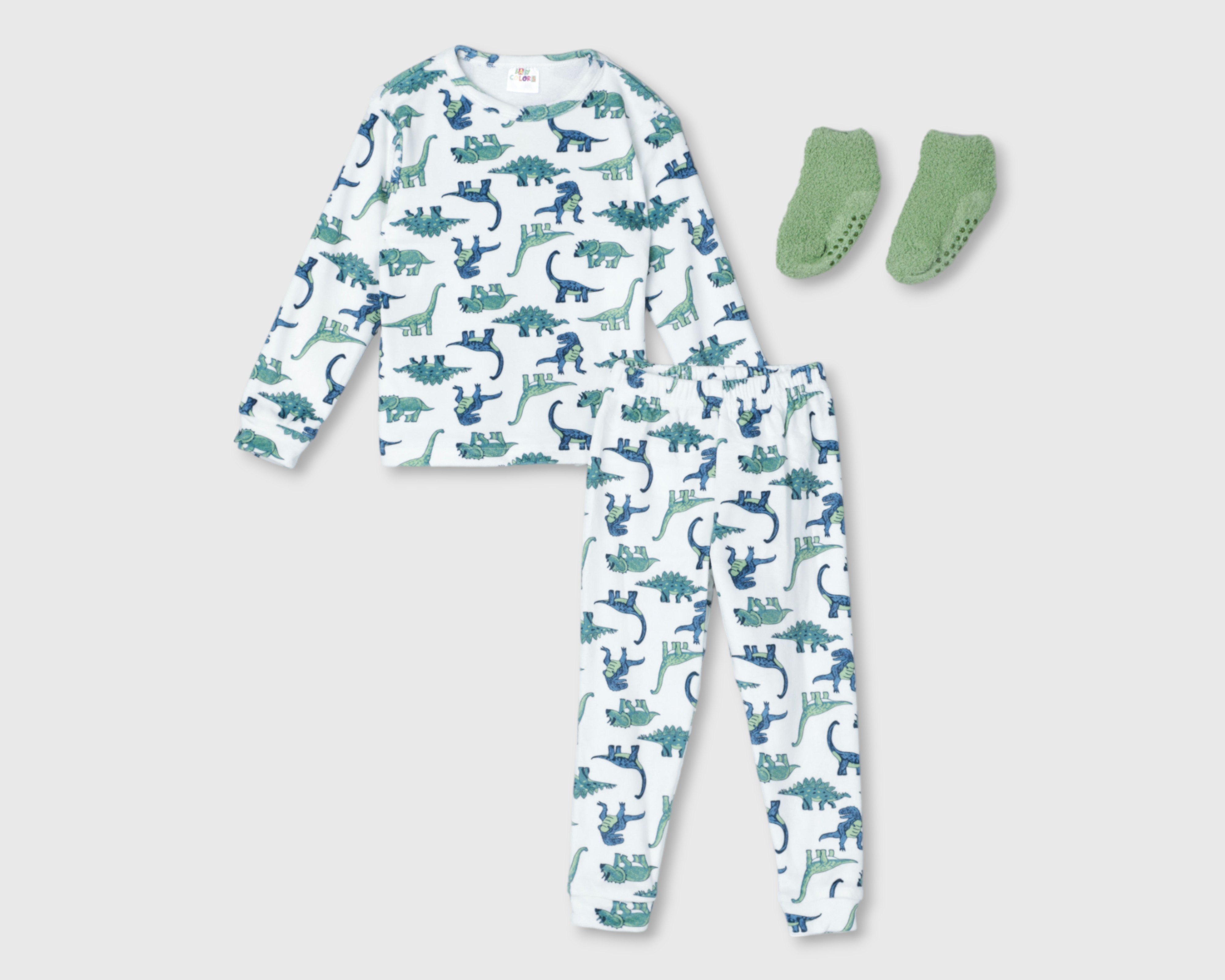 Pijama Baby Colors de Dinosaurios para Bebé Niño