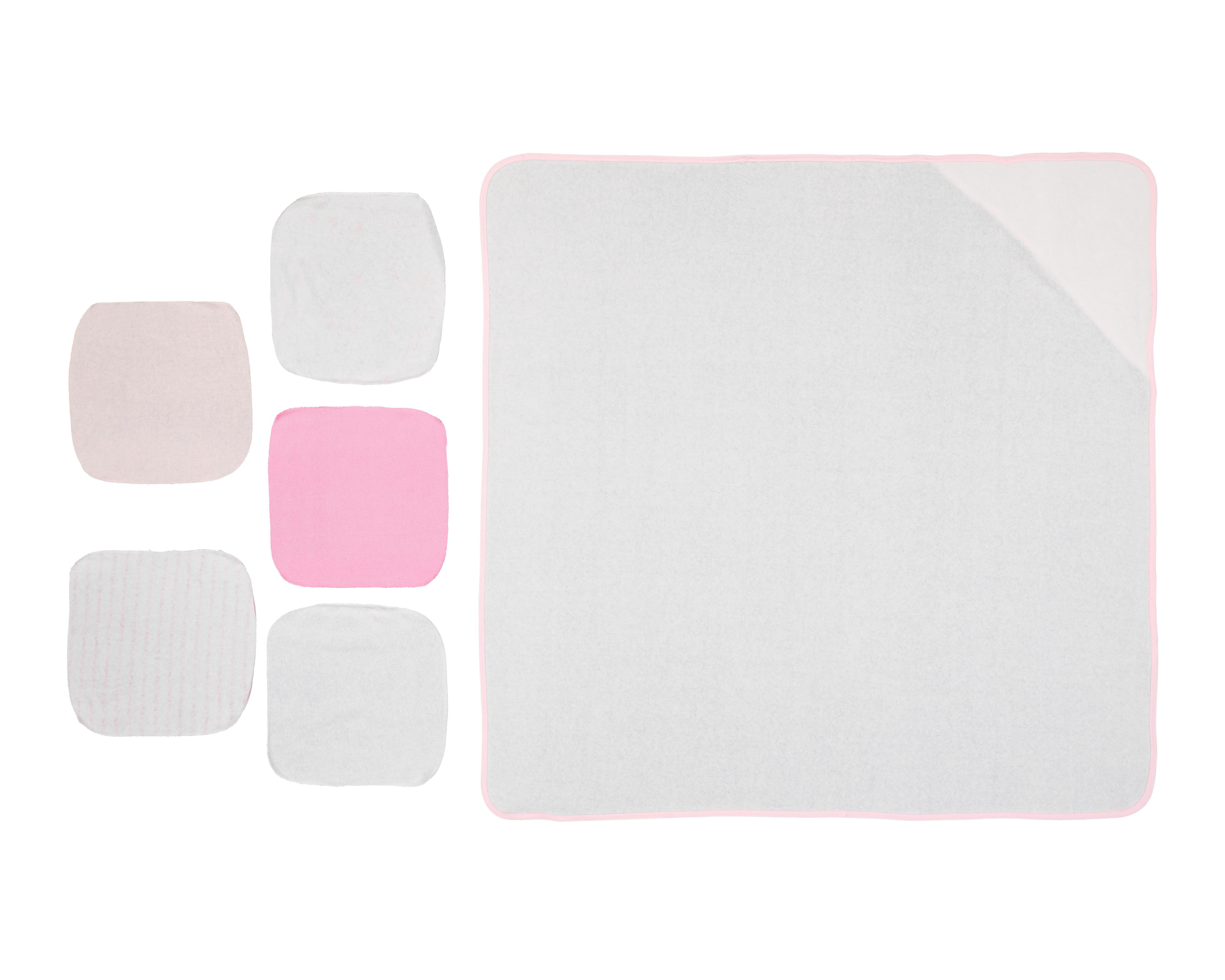 Foto 2 | Foto 2 | Toalla de Baño y Facial Baby Colors para Bebé Niña 6 Piezas