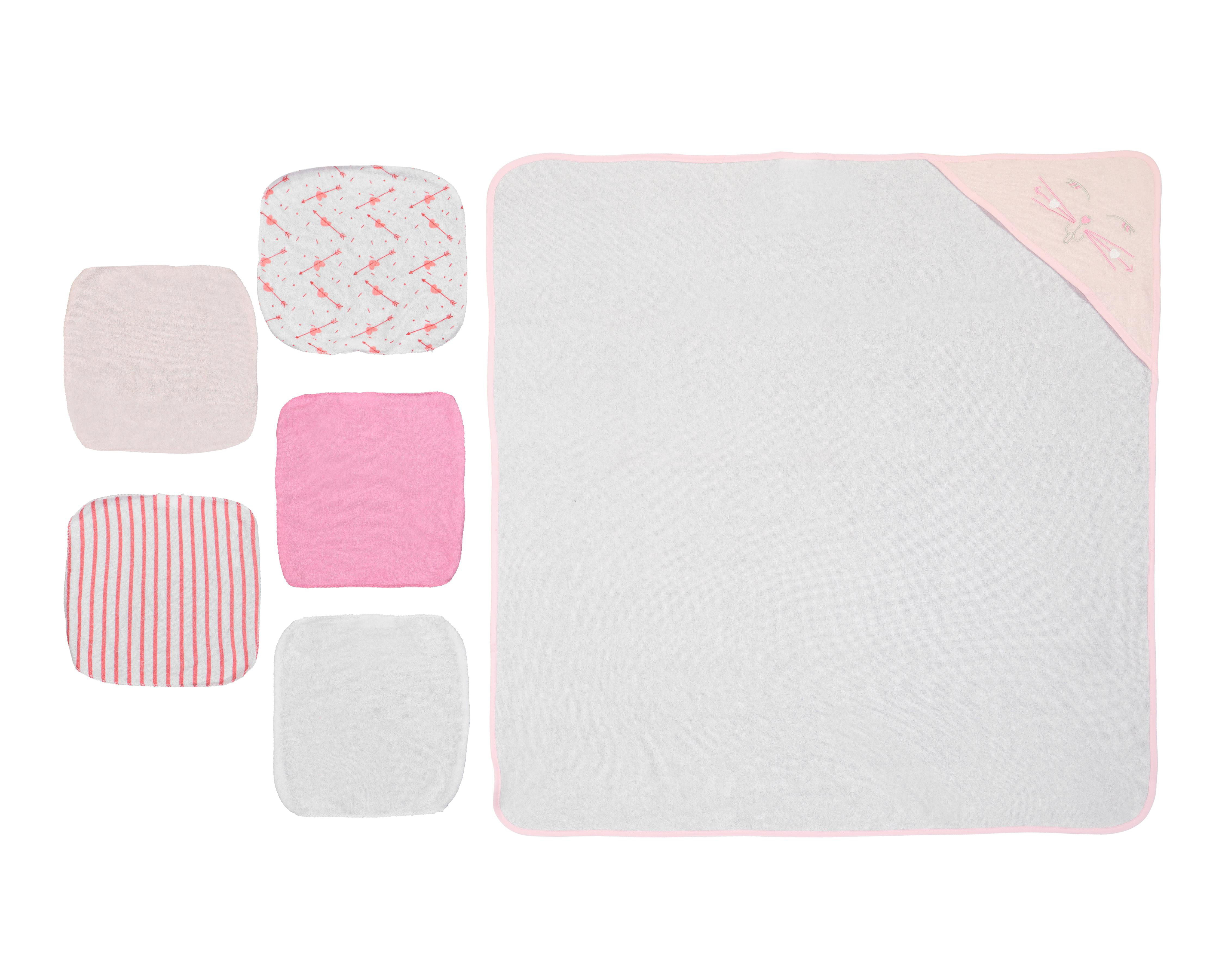 Foto 4 | Foto 4 | Toalla de Baño y Facial Baby Colors para Bebé Niña 6 Piezas