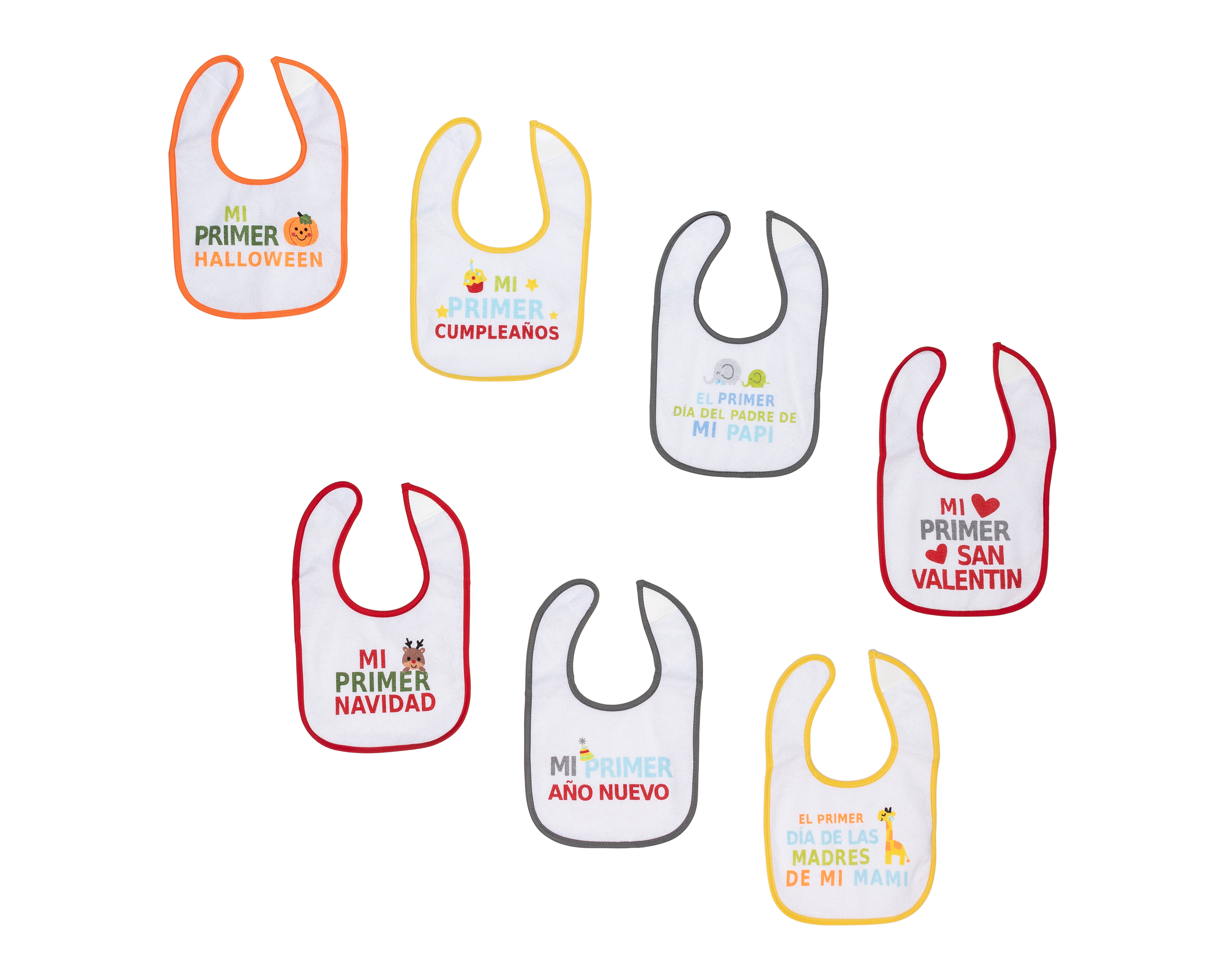 Foto 1 | Foto 1 | Babero Baby Colors para Bebé 7 Piezas