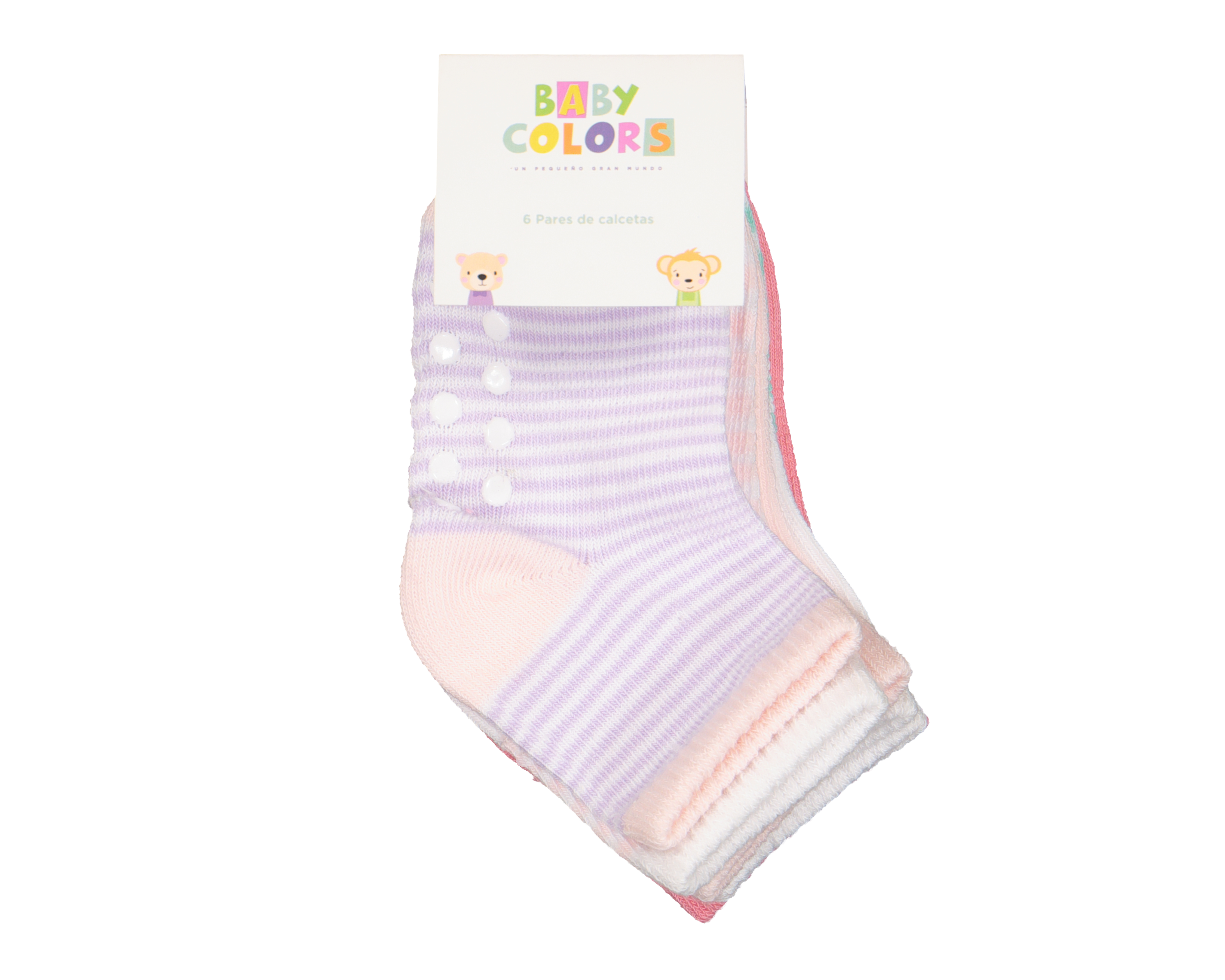 Foto 3 | Foto 3 | Calcetas Baby Colors para Bebé Niña 6 Pares