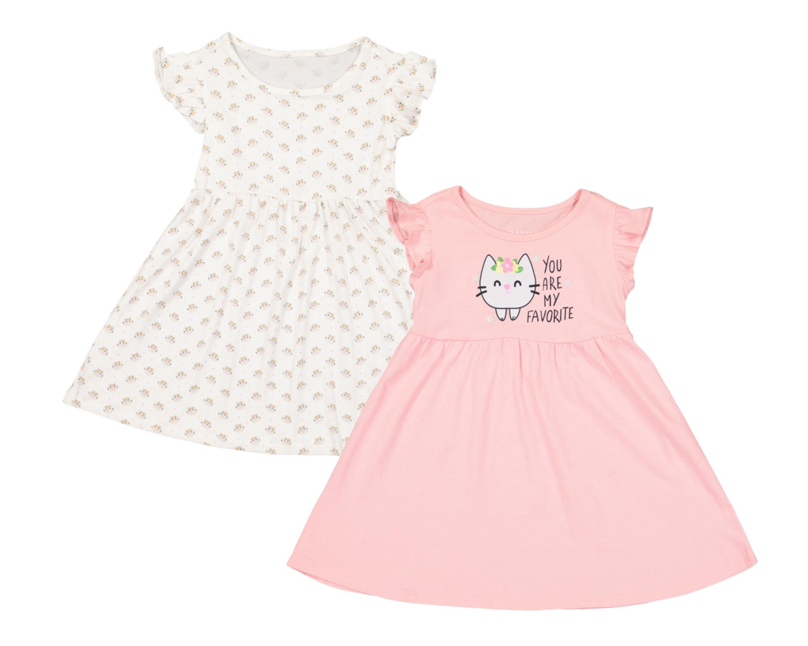 Foto 2 pulgar | Foto 1 | Vestido para Bebé Niña Refill 2 Piezas Estampado de Gatitos