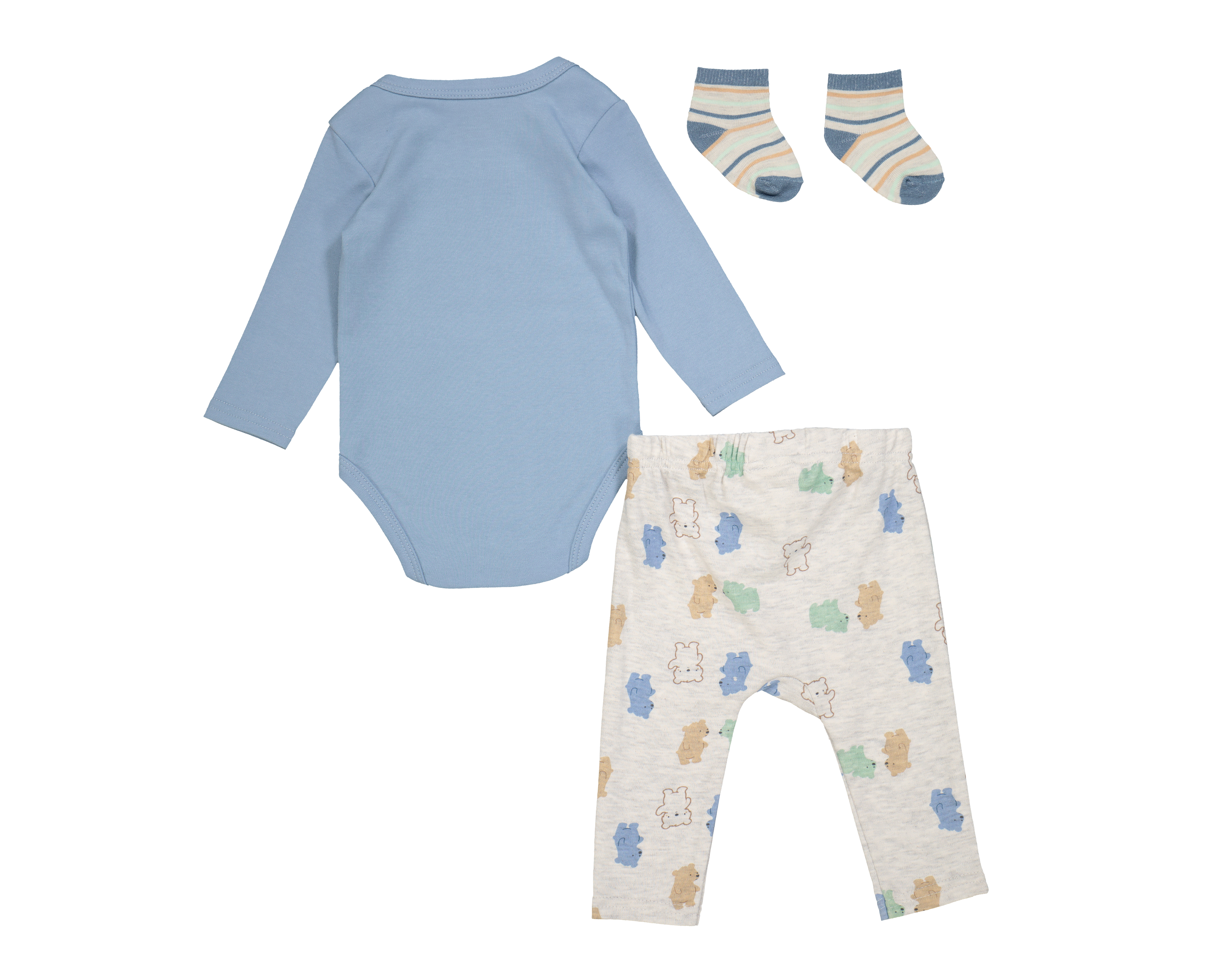 Foto 2 | Foto 2 | Conjunto para Bebé Niño Baby Colors 3 Piezas