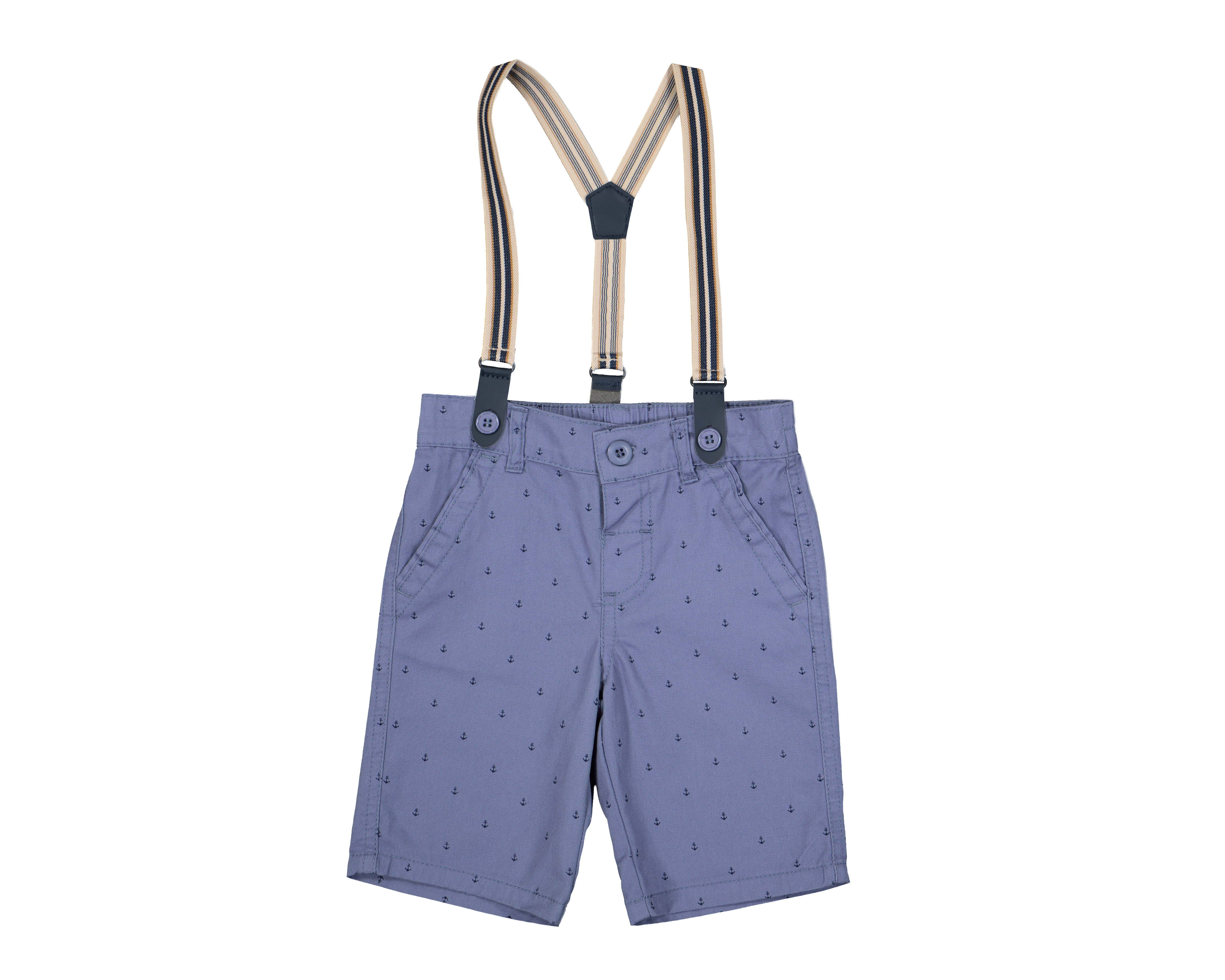 Short con Tirantes Baby Colors de Algodón para Bebé Niño