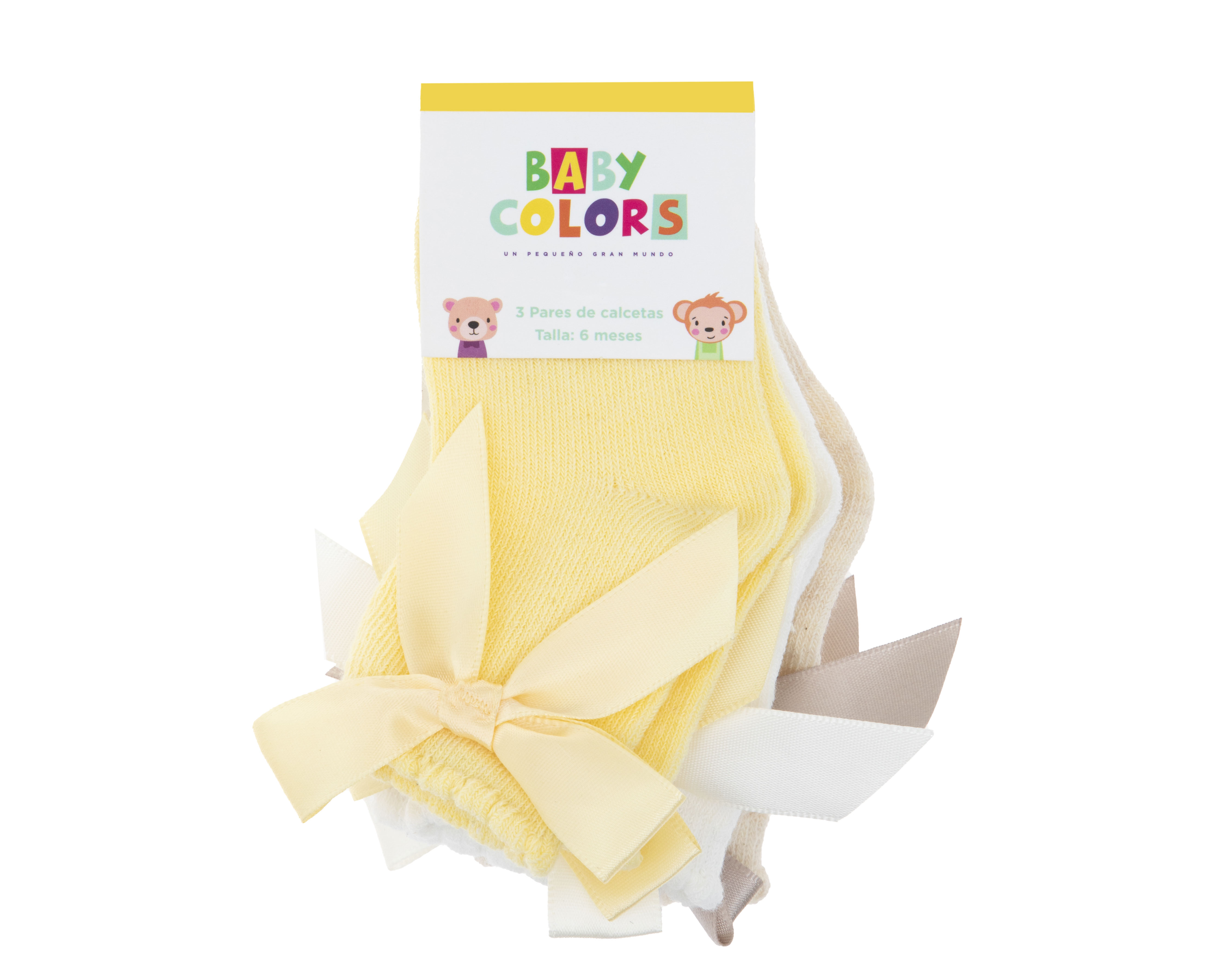 Foto 4 pulgar | Foto 3 | Calcetas Baby Colors con Moño para Bebé Niña