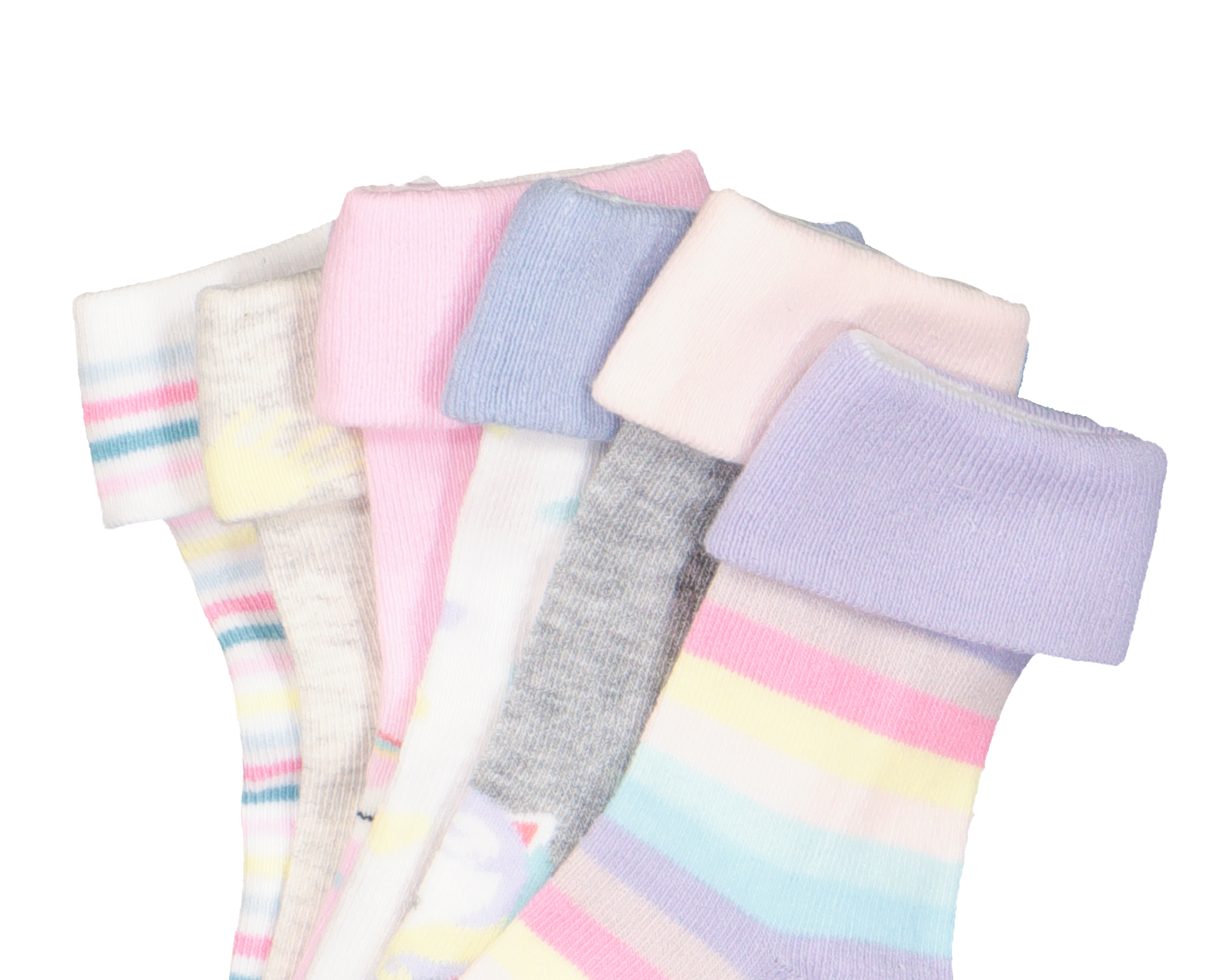 Foto 3 pulgar | Foto 2 | Calcetas Baby Colors Antiderrapantes para Bebé Niña 6 Pares