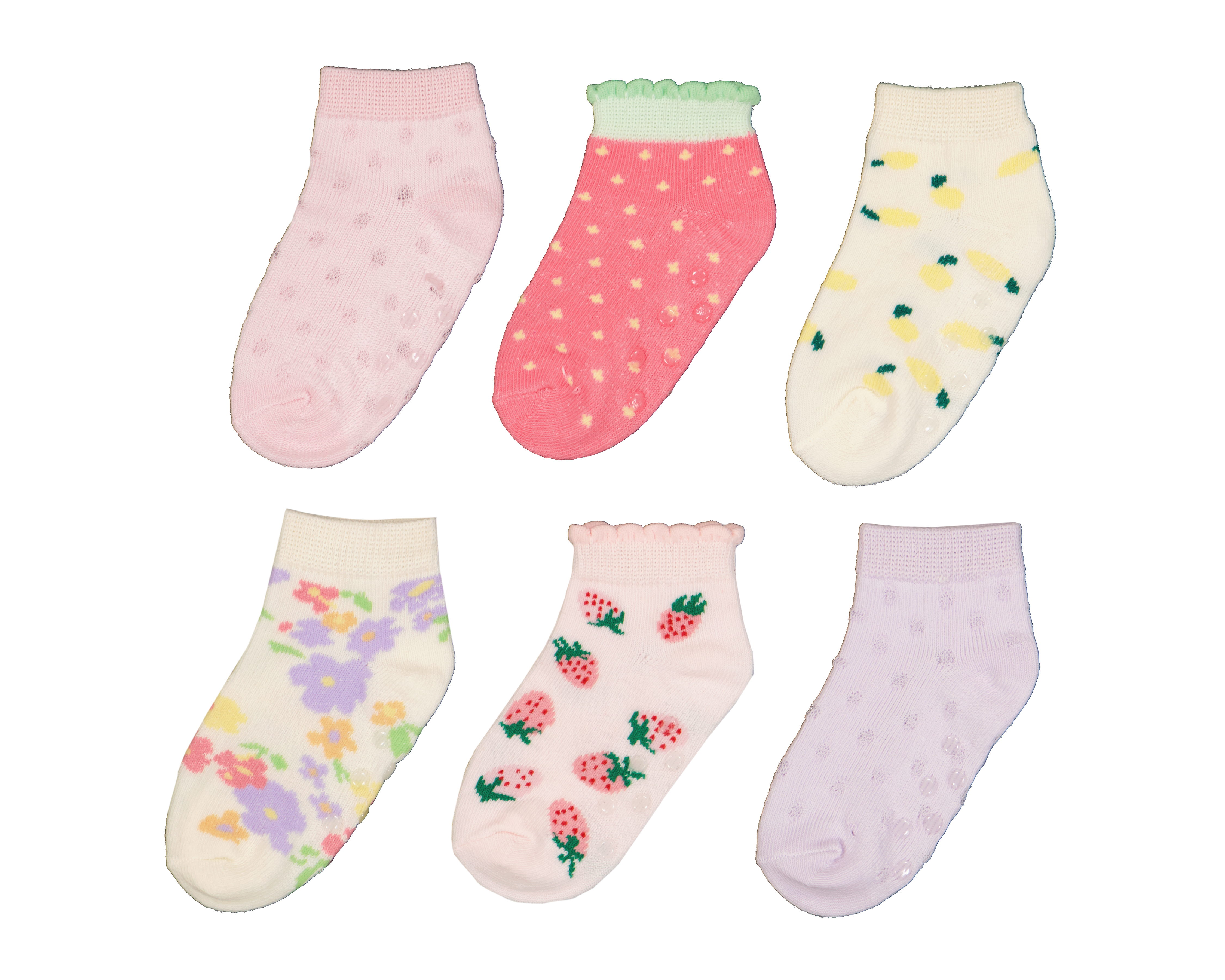 Foto 2 pulgar | Foto 1 | Calcetas Baby Colors Antiderrapantes para Bebé Niña 6 Pares