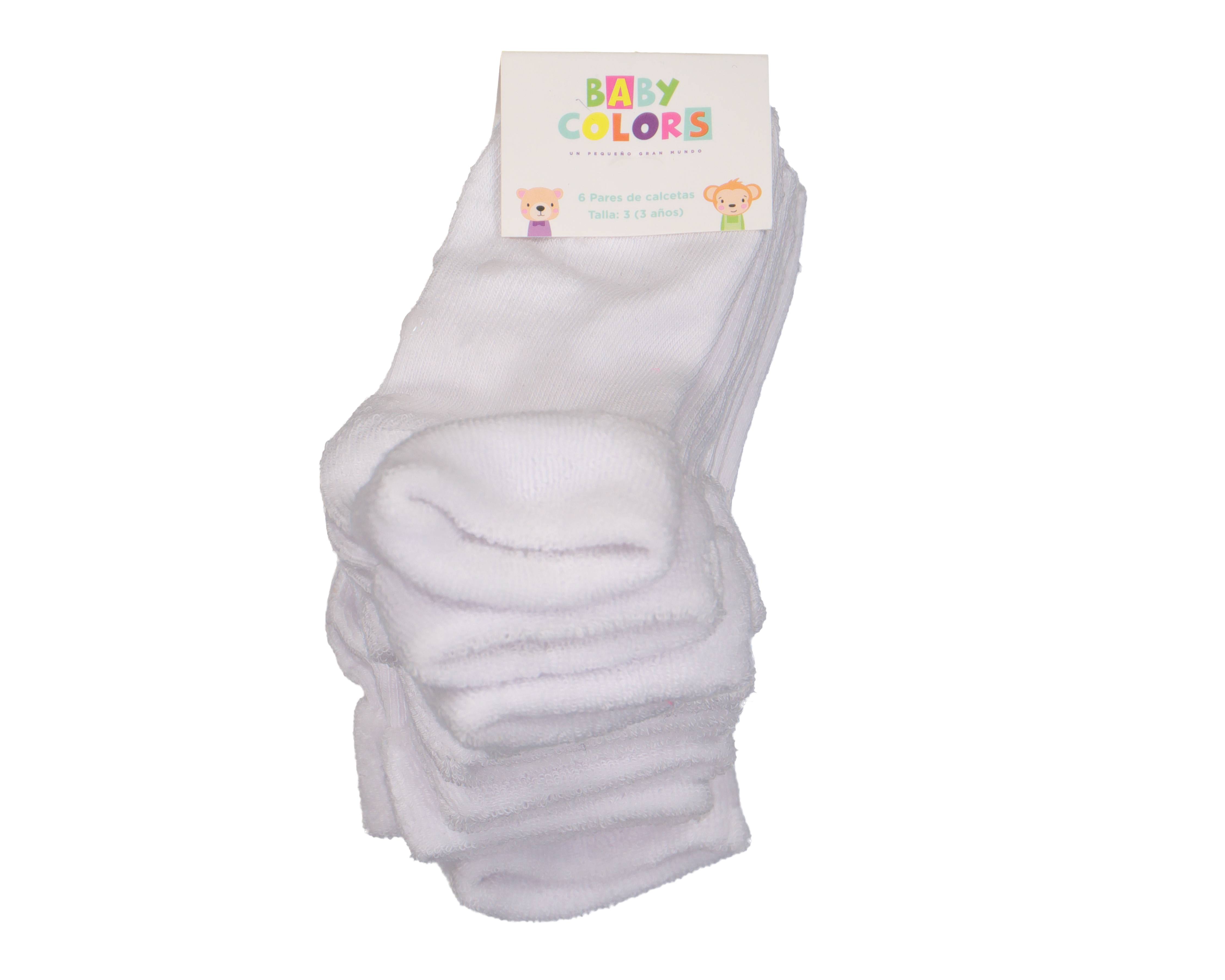 Foto 4 pulgar | Foto 3 | Calcetas Baby Colors Antiderrapantes para Bebé Niña 6 Pares